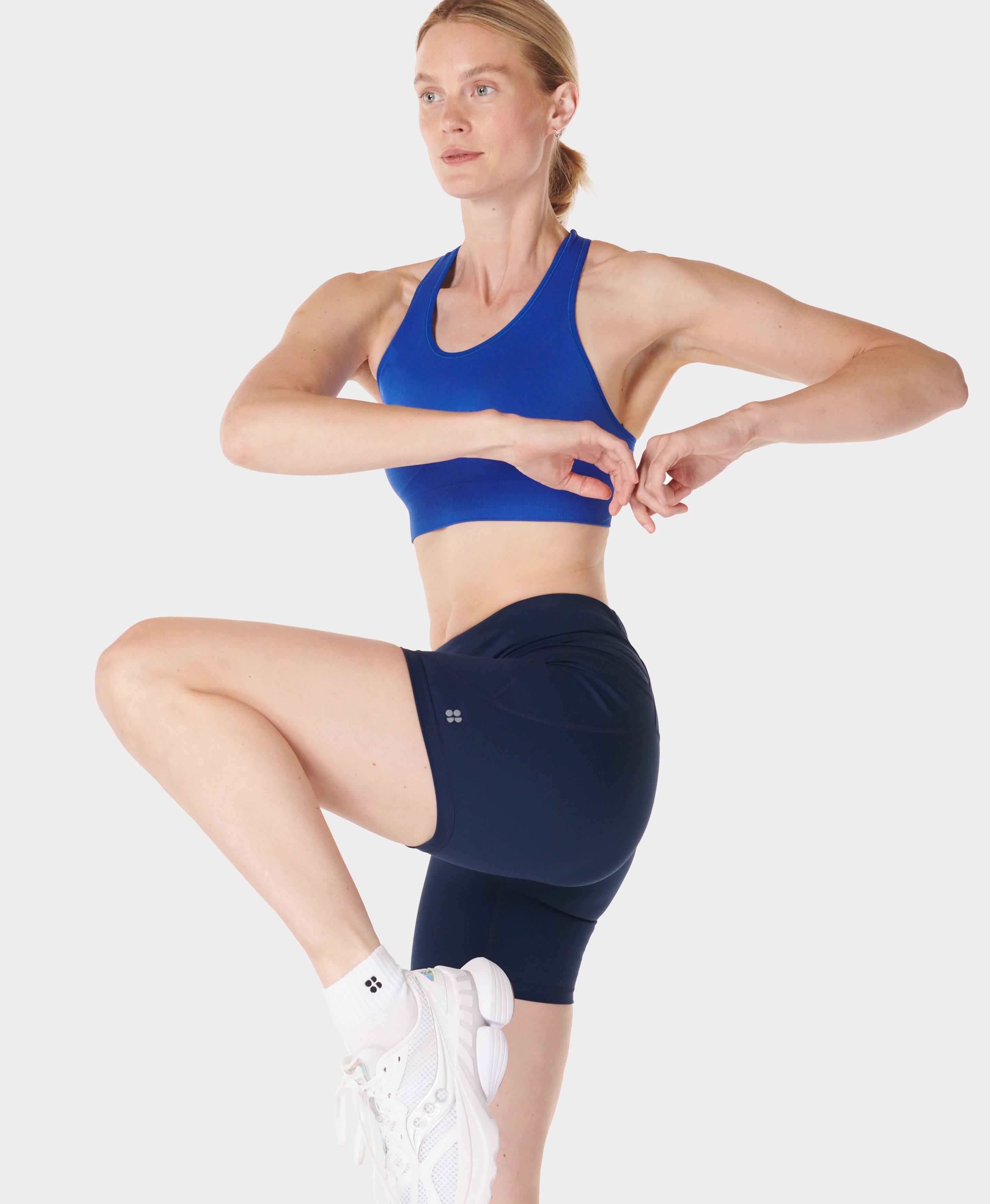 Power 6 Biker Shorts - Navy Blue, Women's Shorts + Skorts