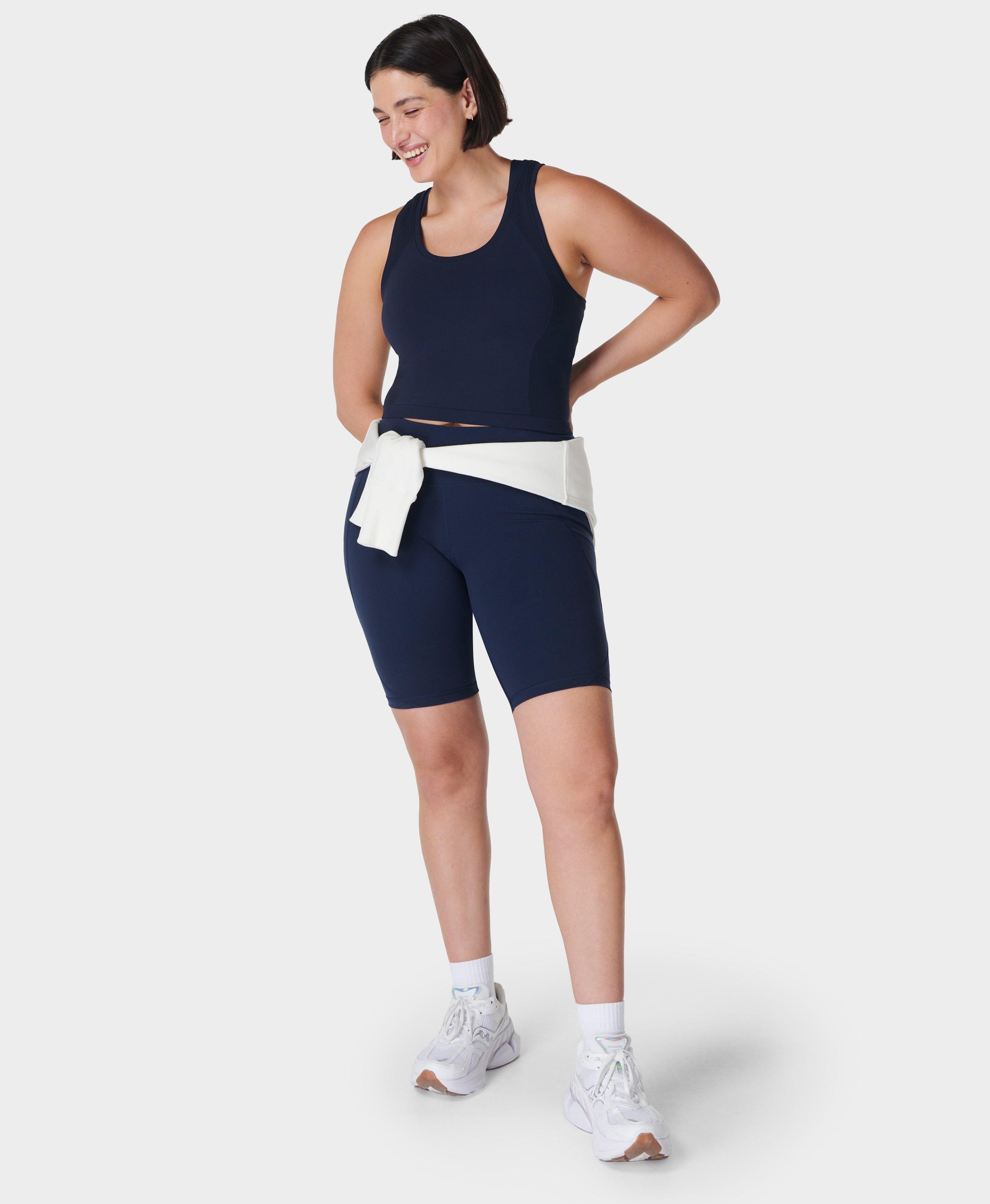 Ultra High Waist Bike Shorts in Navy, Gym Shorts, Shop Active Truth