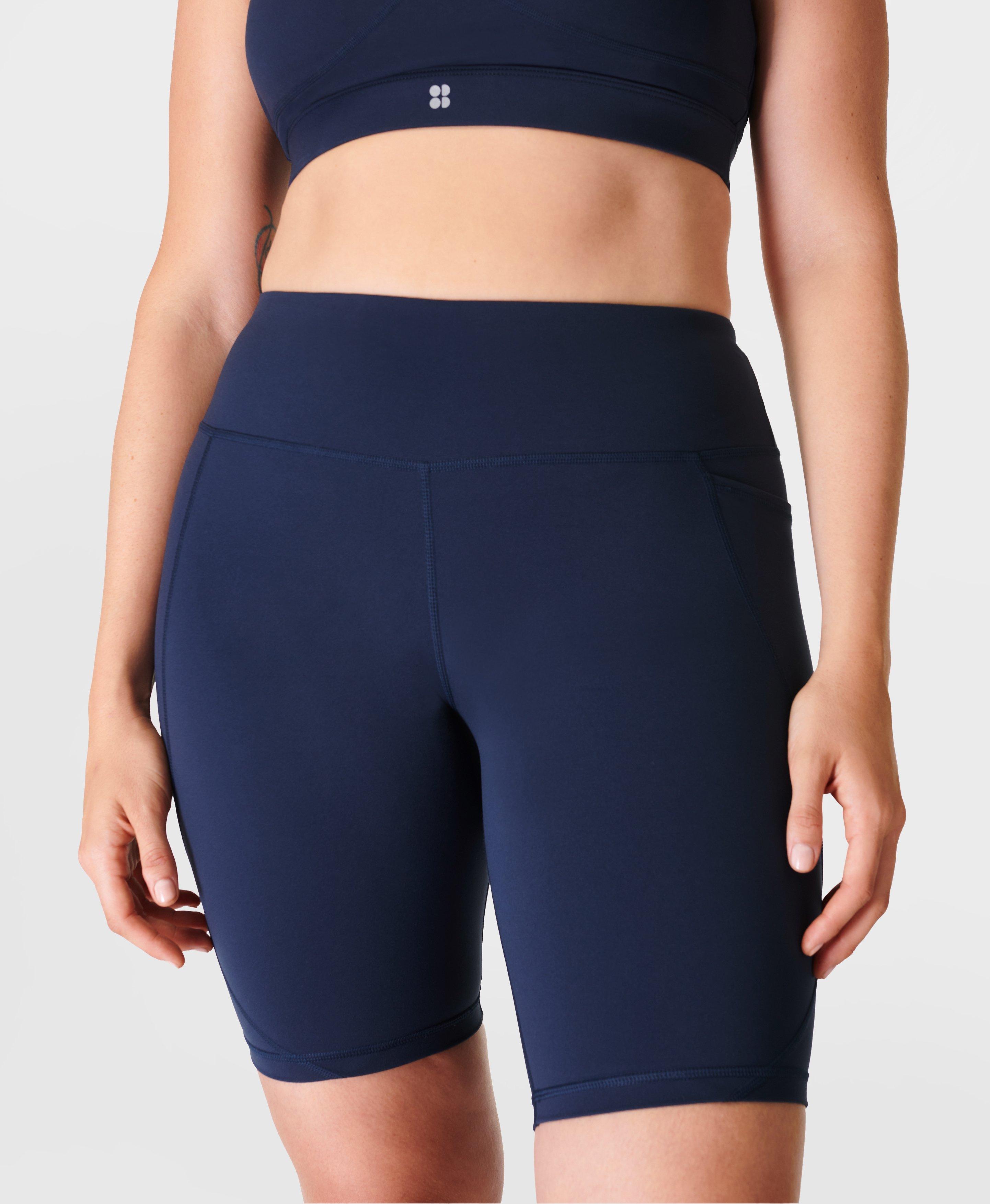 Printed Women Dark Blue Gym Shorts – BITTERLIME