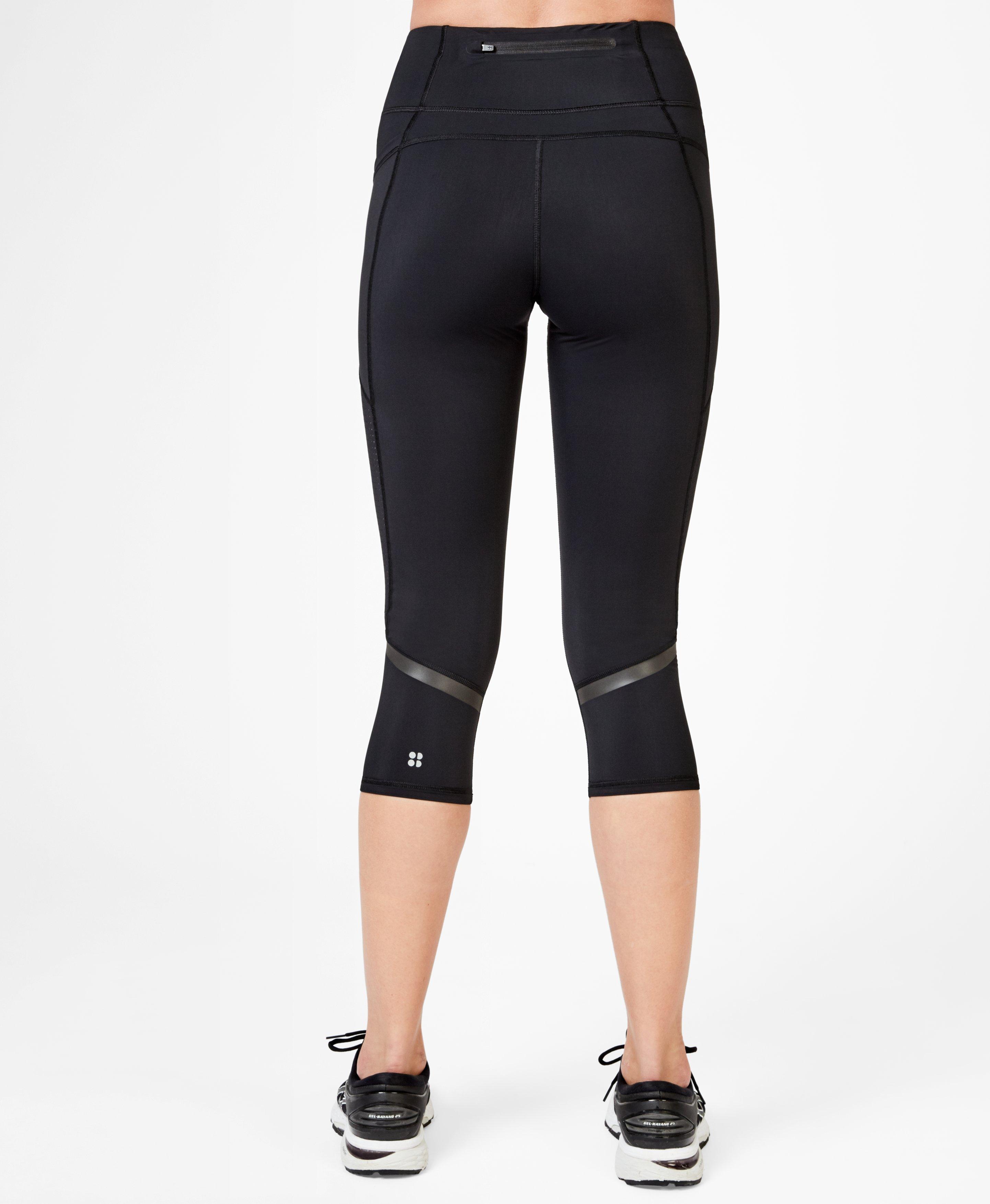 Zero Gravity High-Waisted Cropped Running Tight - Black, Women's Leggings