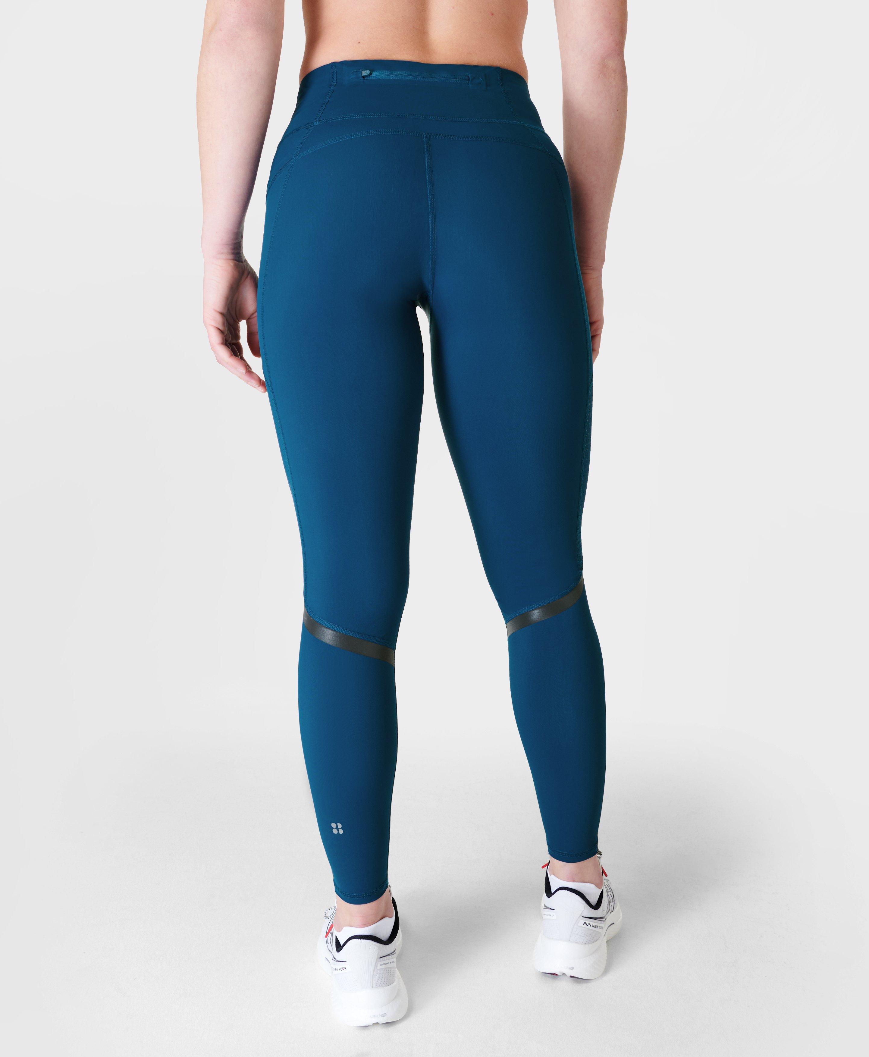 Zero Gravity High-Waisted Running Leggings - Deep Blue