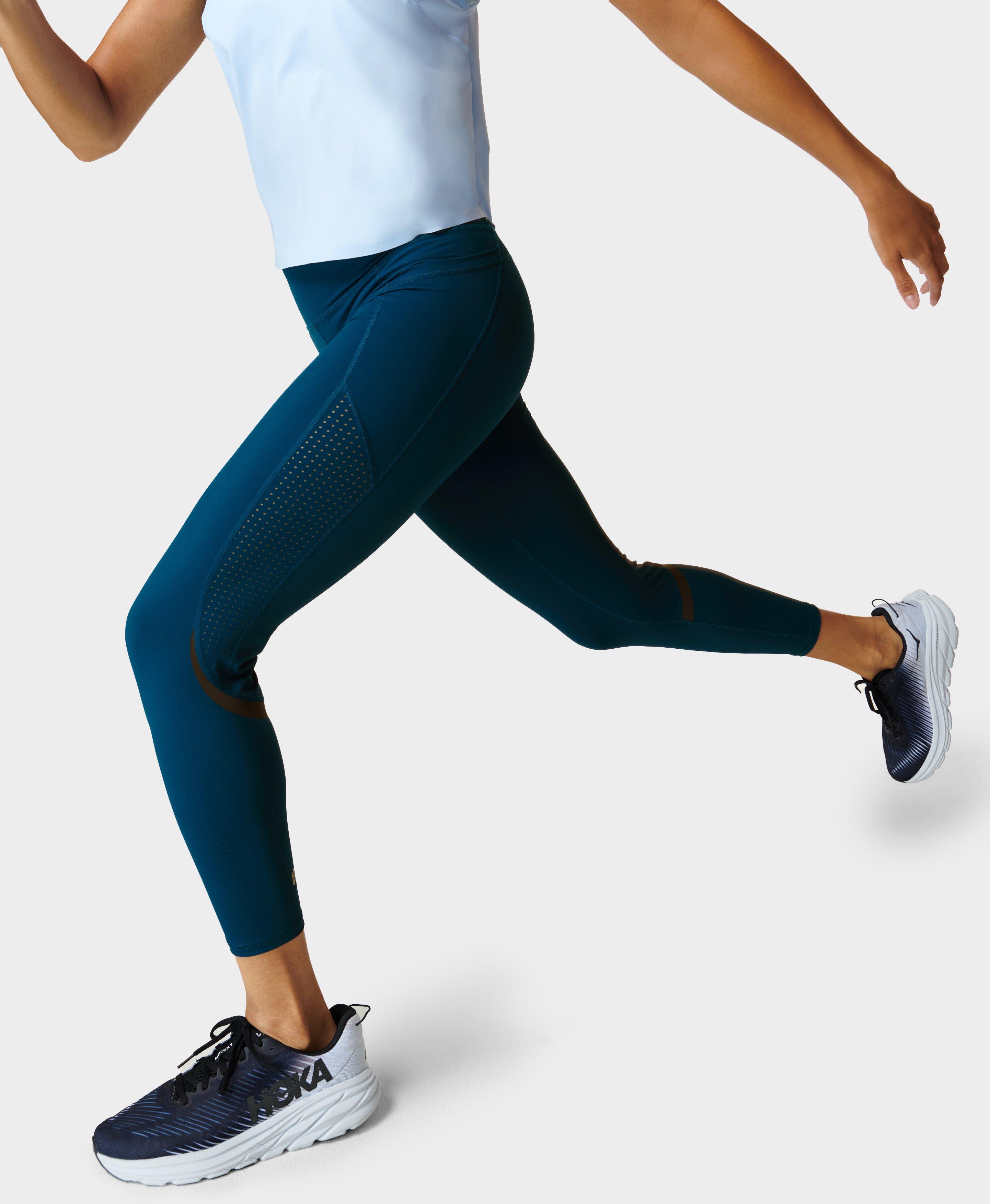Zero Gravity High-Waisted 7/8 Running Tight - Deep Blue, Women's Leggings