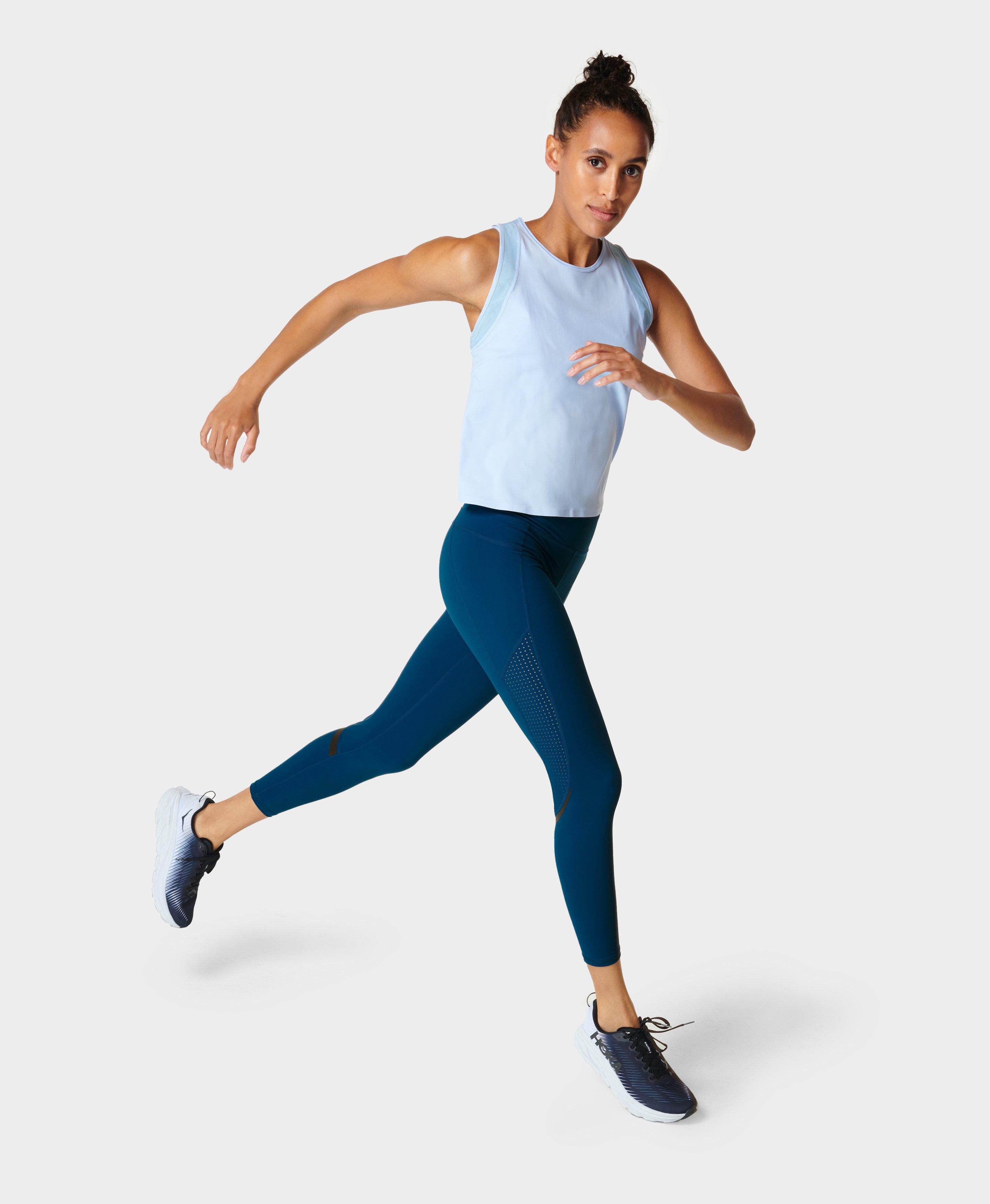 Zero Gravity High-Waisted 7/8 Running Tight - Deep Blue, Women's Leggings