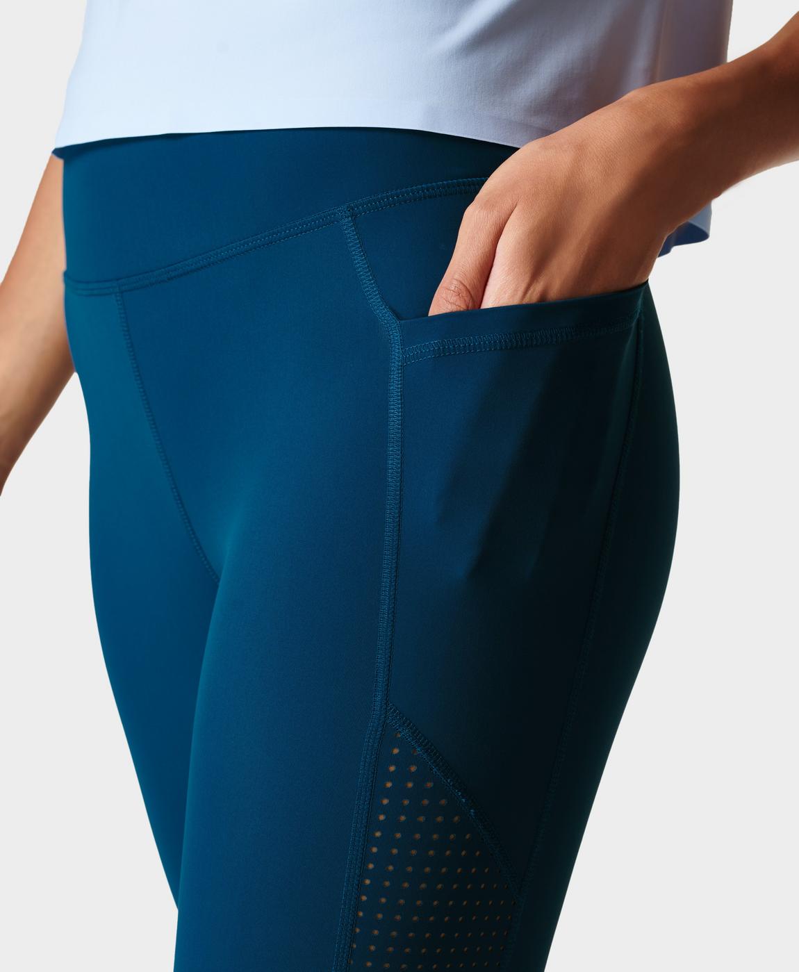 Zero Gravity High-Waisted 7/8 Running Tight - Deep Blue Zero Gravity High-Waisted 7/8 Running Tight - Deep Blue