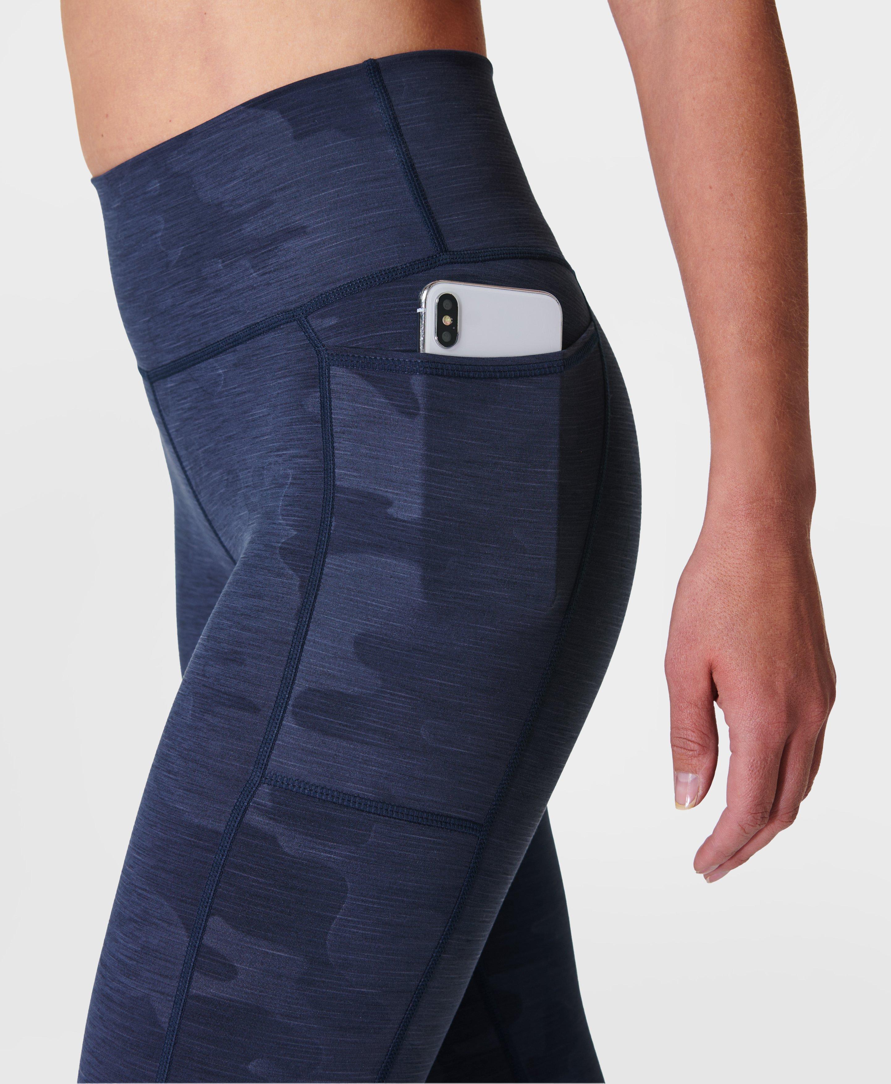 SWEATY BETTY Super Sculpt High-Waisted Yoga Leggings in Navy Blue