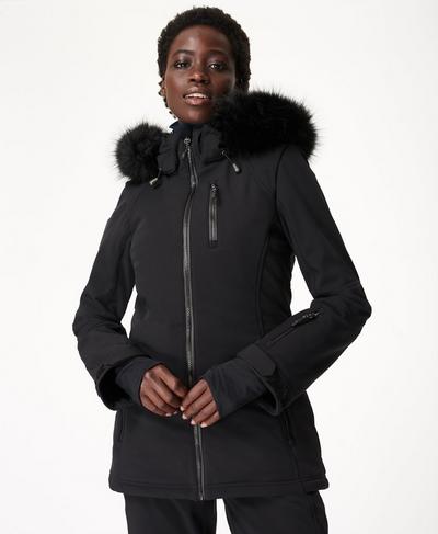 Exploration Softshell Ski Jacket, Black | Sweaty Betty