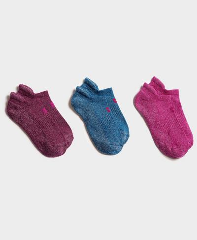 Workout Sneaker Socks 3 Pack , Amaranth Pink | Sweaty Betty