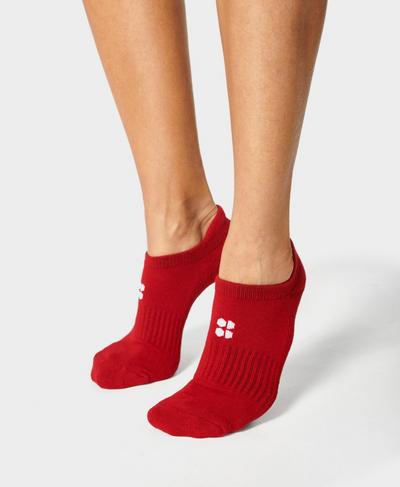 Workout Trainer Socks 3 Pack , Vine Red | Sweaty Betty