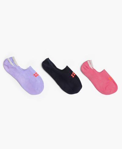 No Show Trainer Liner 3 Pack, Aster Purple | Sweaty Betty