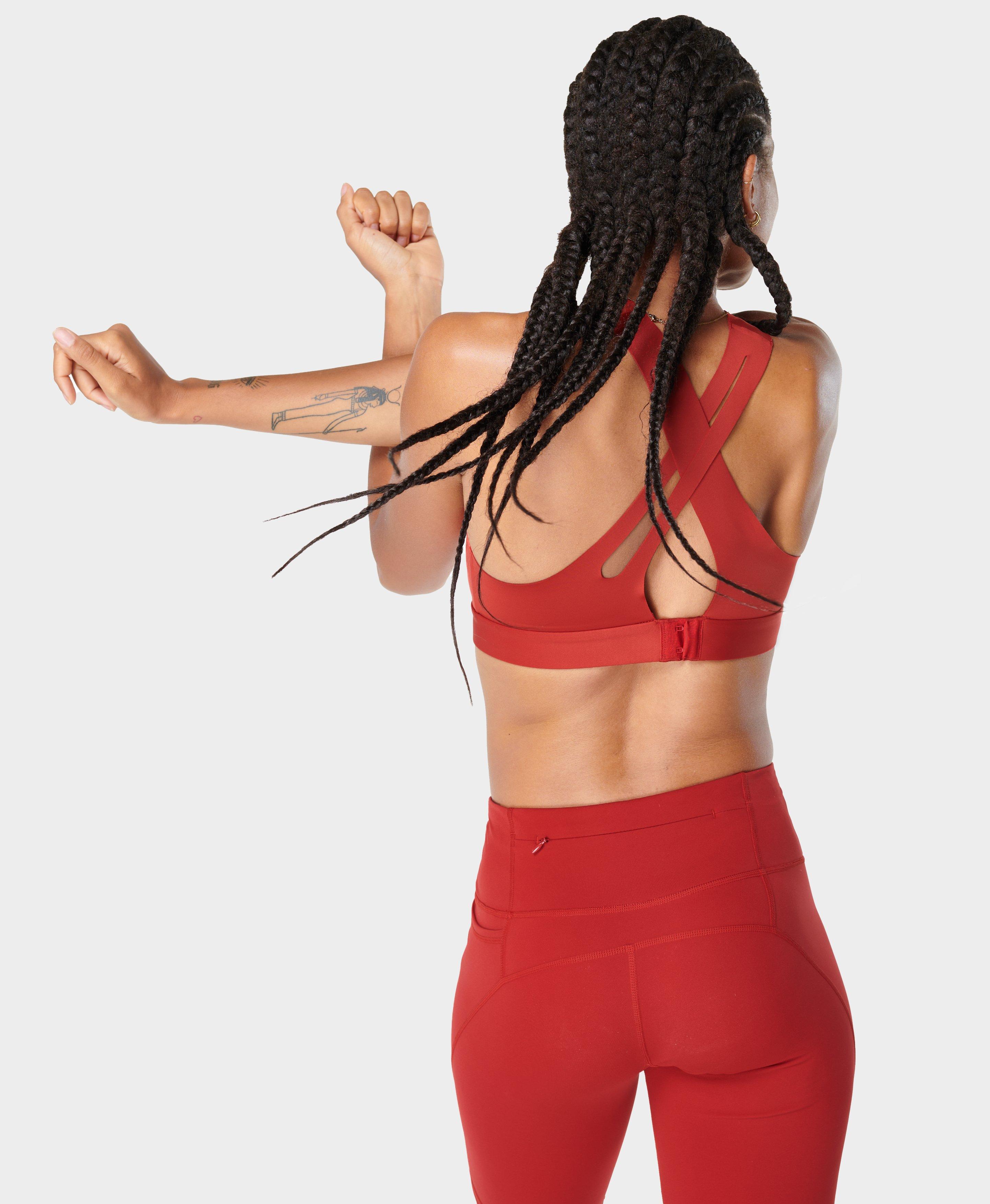 Ready to Train Red High Neck High Impact Sports Bra