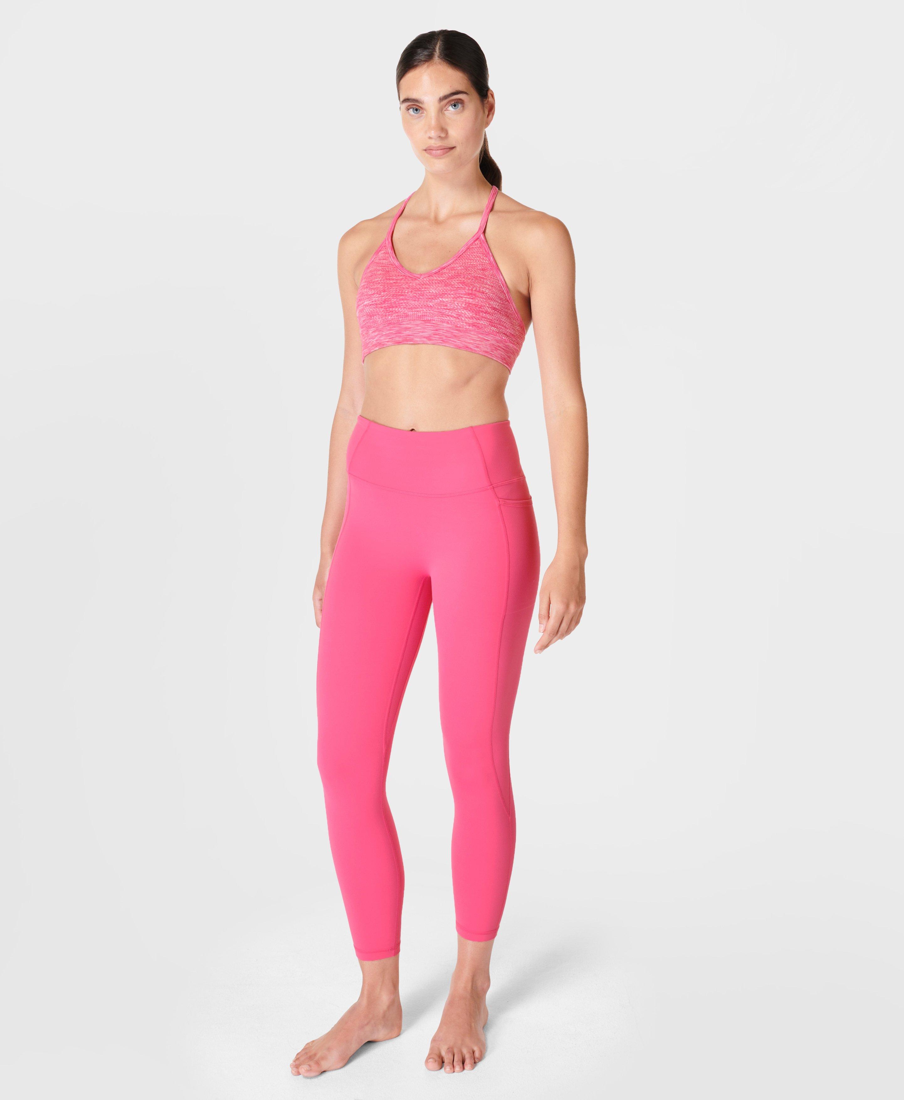 Mindful Seamless Yoga Bra - Happy Pink Marl, Women's Sports Bras