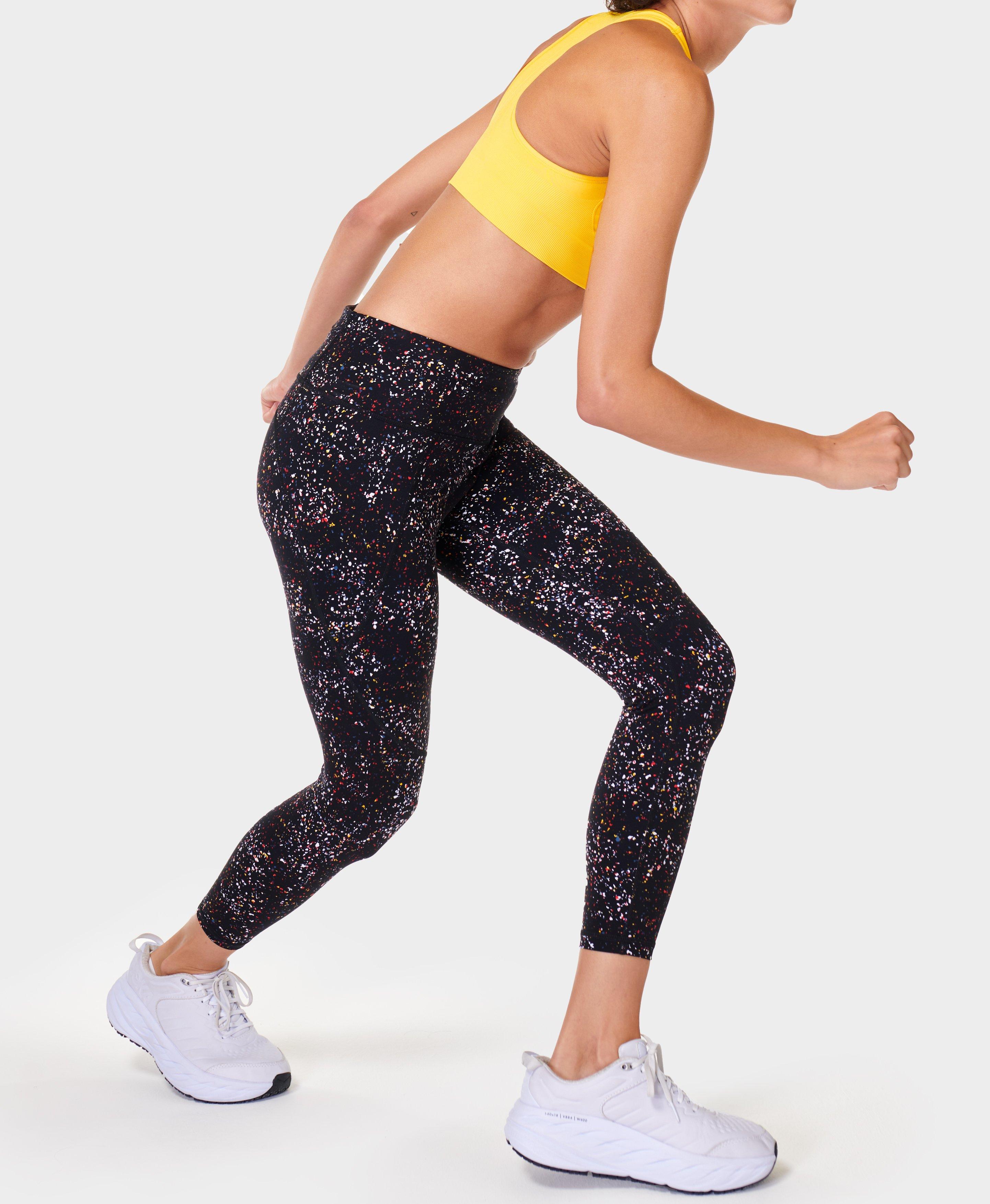 Power 7/8 Workout Leggings - Black Confetti Print - Sweaty Betty