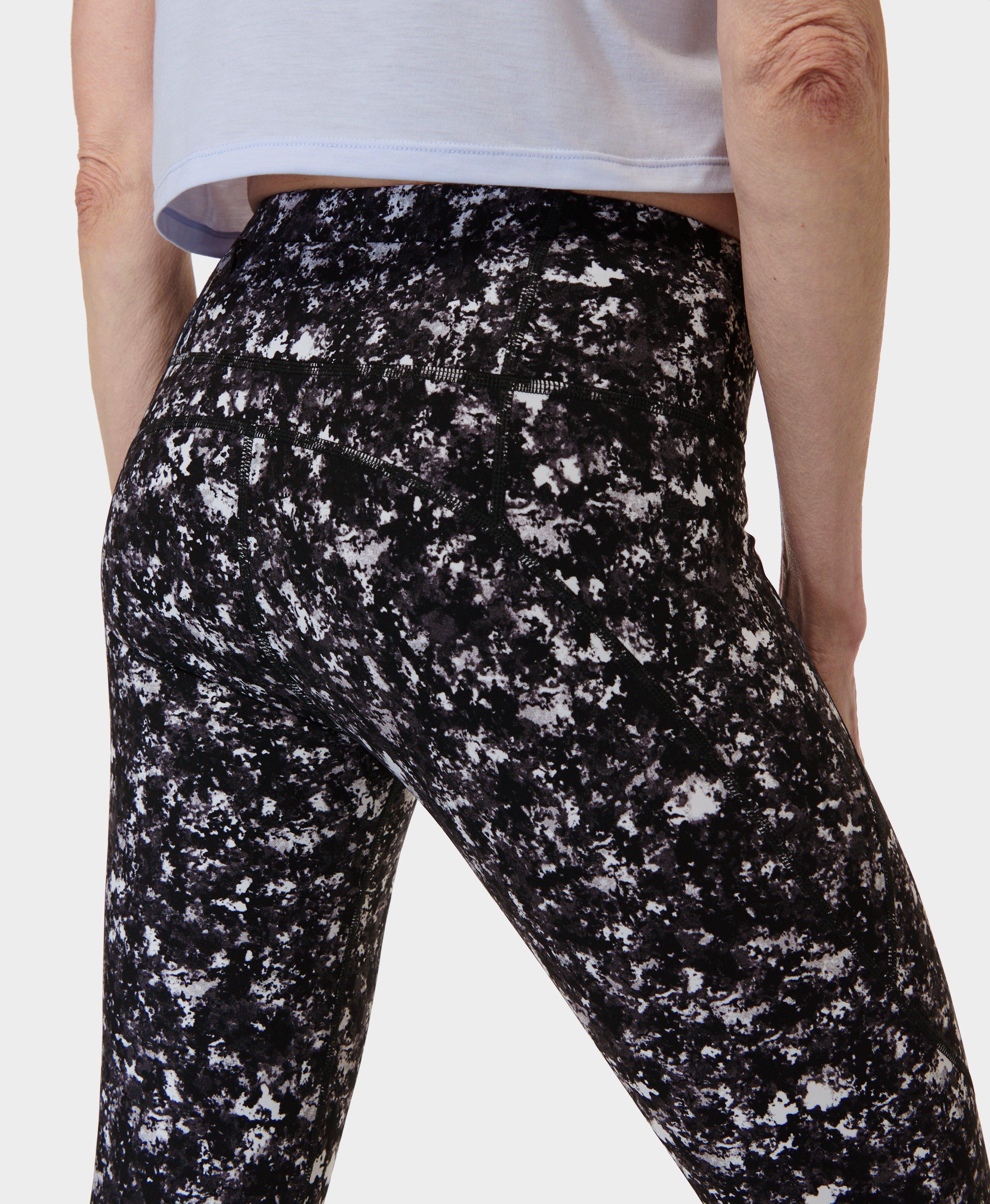 Power 7/8 Workout Leggings - Ultra Black Camo Print