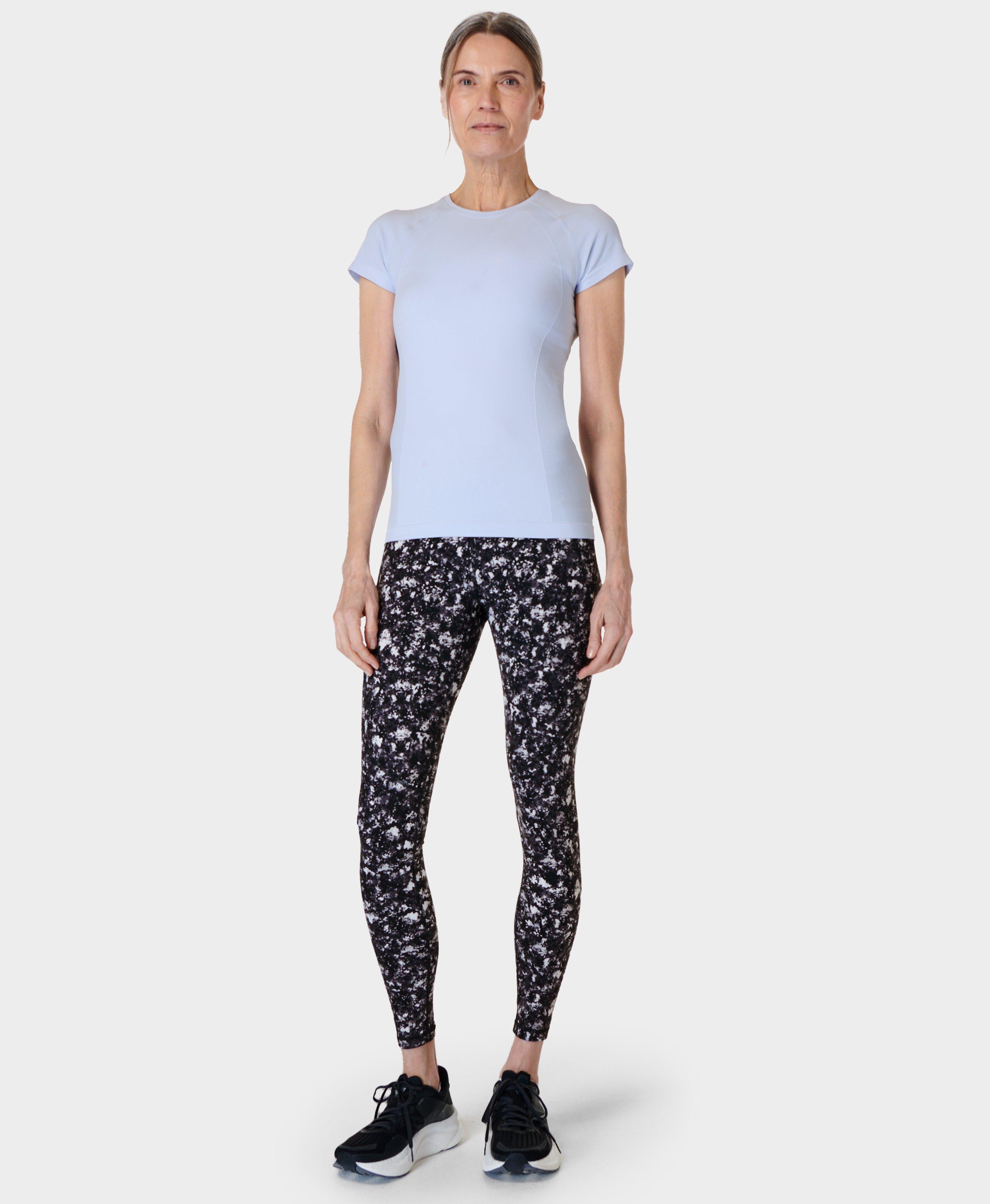 Black Textured Activewear Leggings