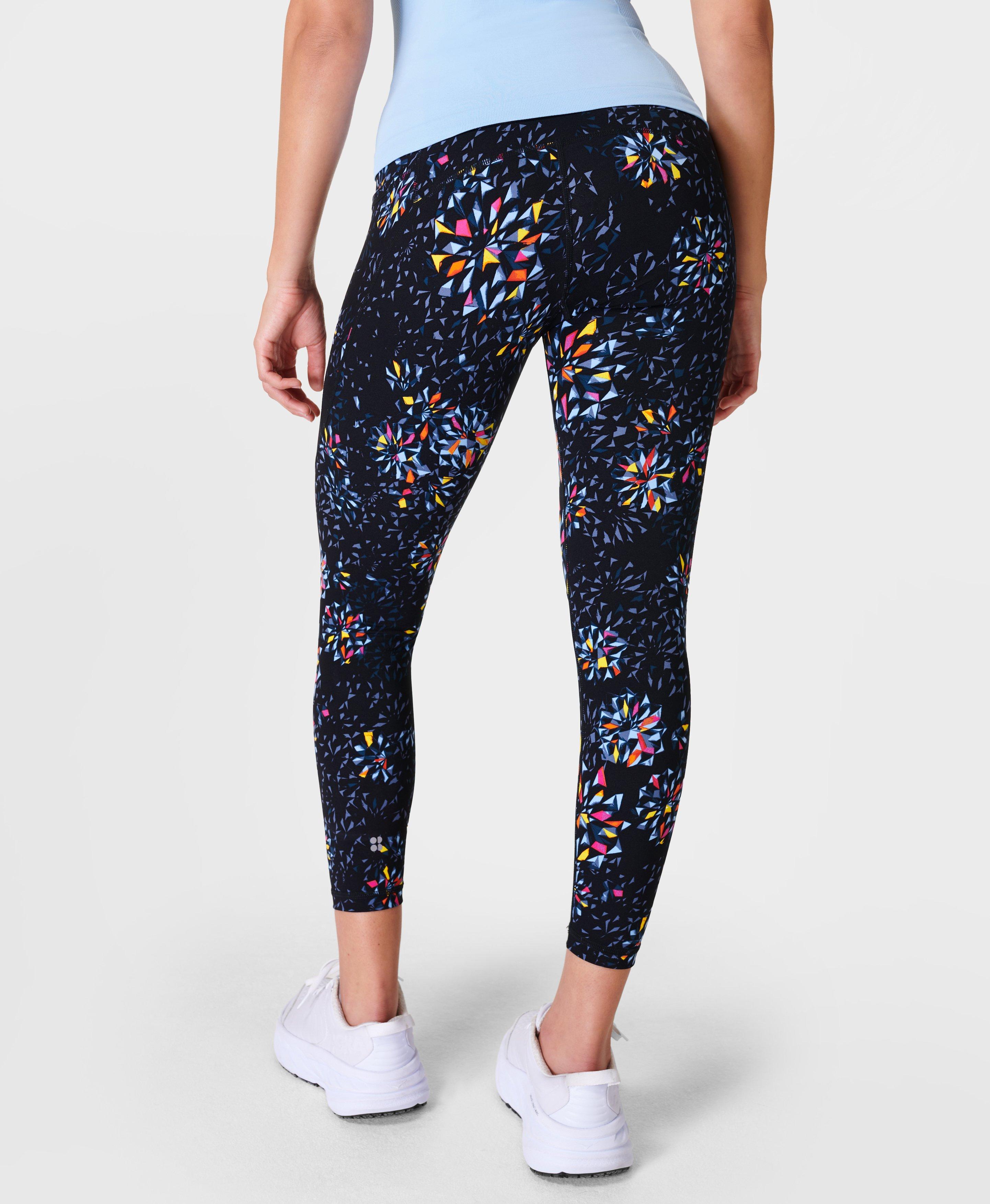 Power 7/8 Gym Leggings - Black Confetti Print, Women's Leggings