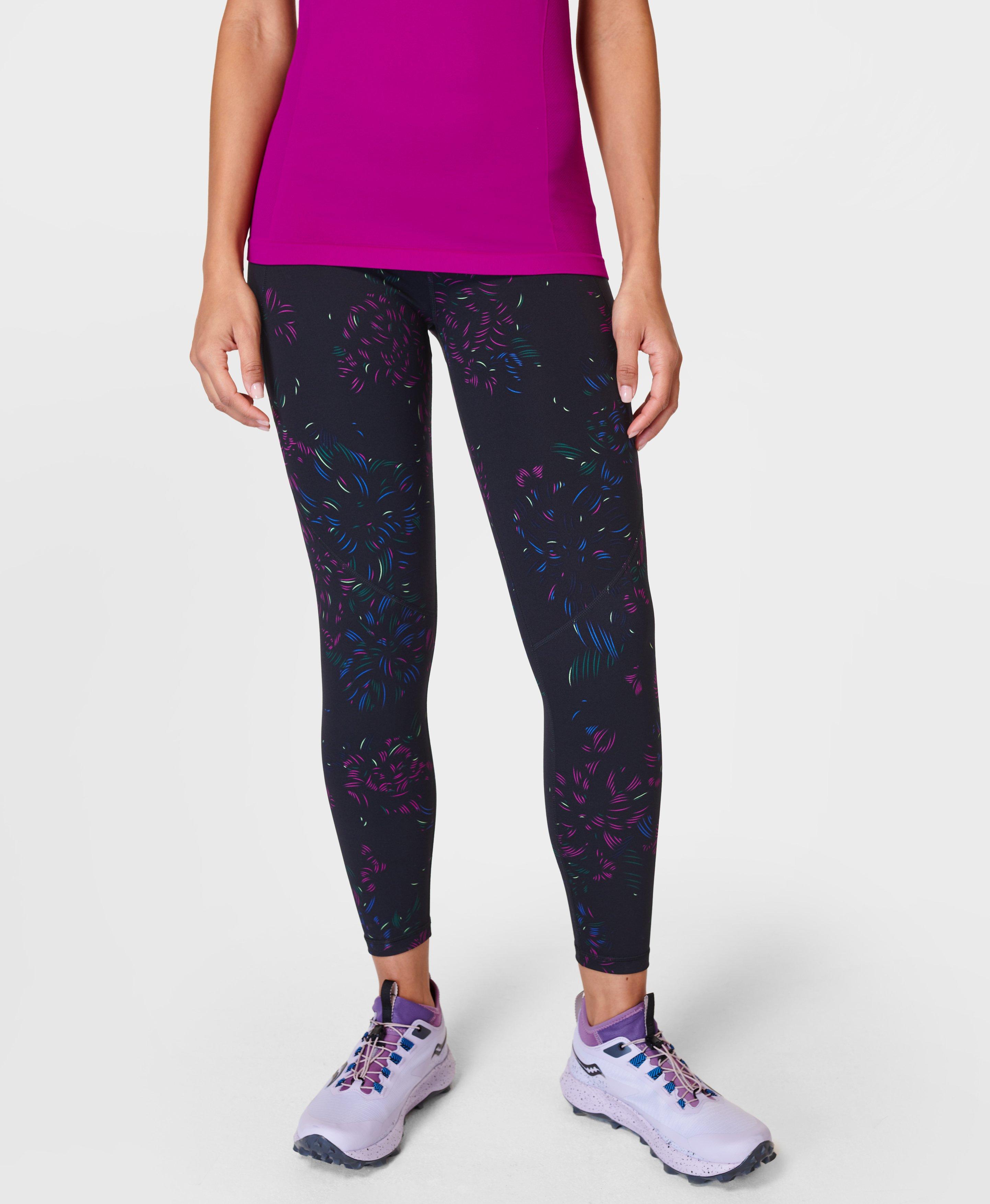 Sweaty Betty Power Mesh Wet Look 7/8 Black Leggings