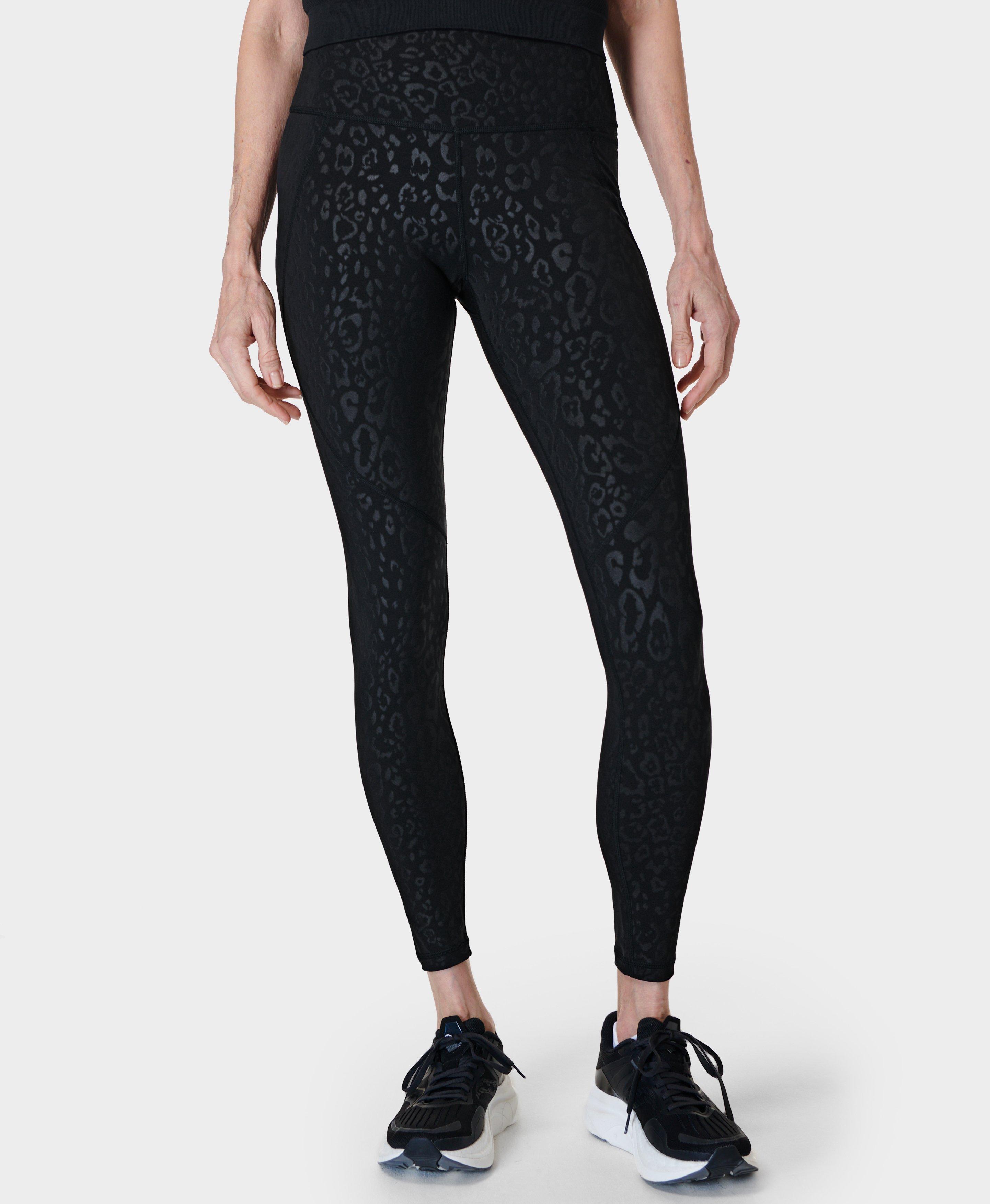 Sage Animal print Cheetah Leggings Black Cream Orange Workout Yoga pants  Size XL | eBay