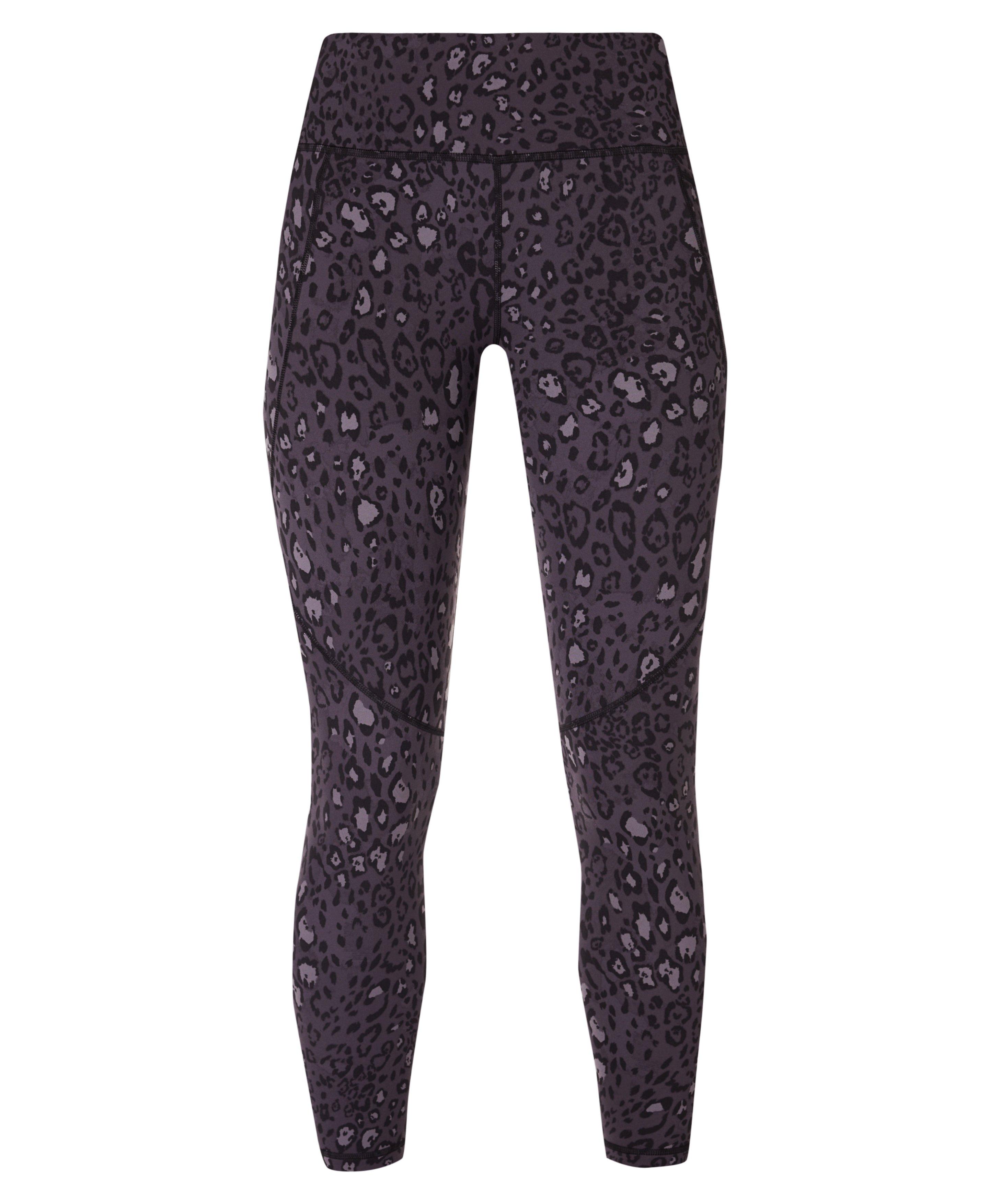 Power Gym Leggings Black Luxe Leopard Print Women s Leggings Sweaty Betty