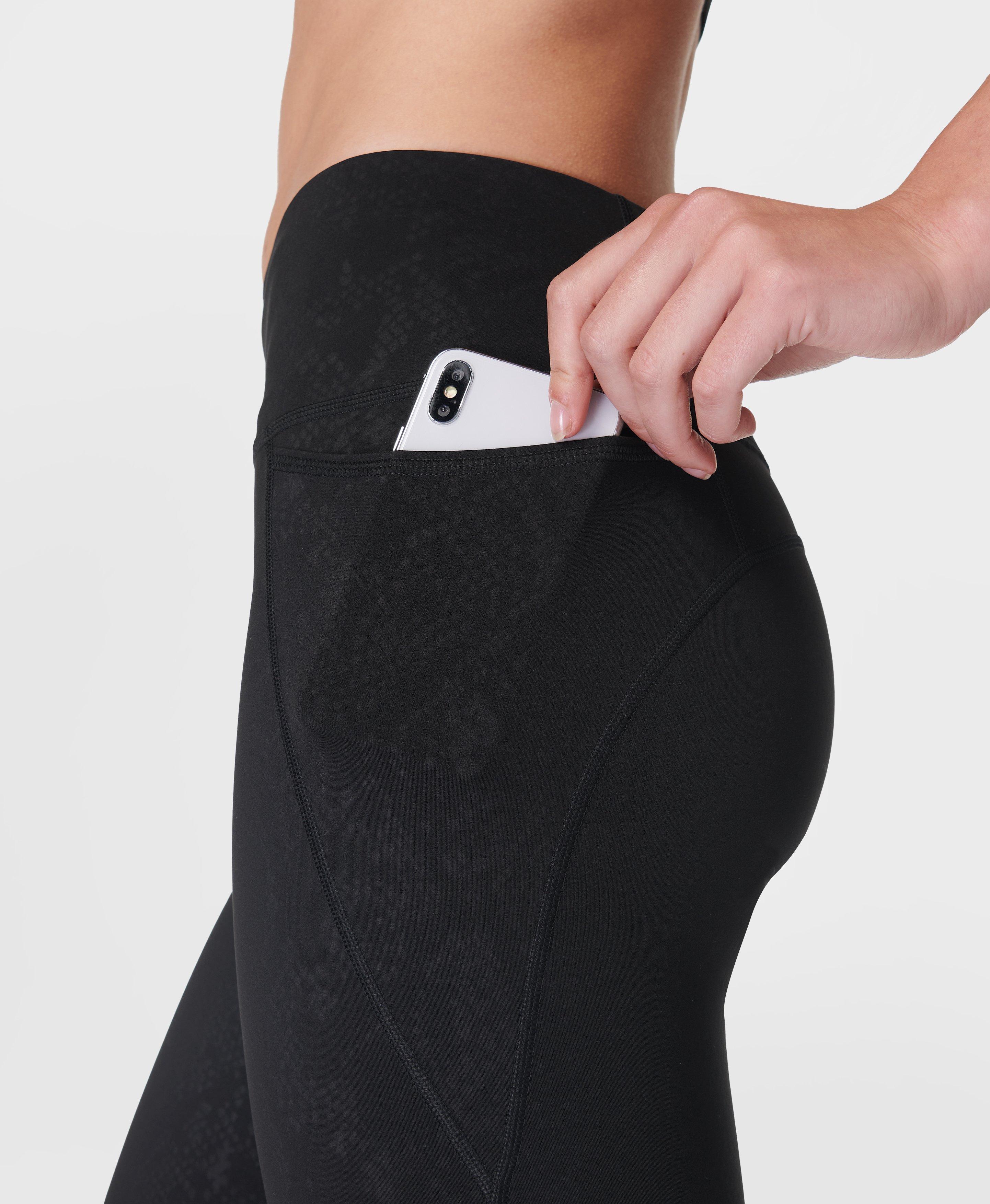 Power 7 8 Embossed Gym Leggings Black Snake Emboss Print Women s Leggings Sweaty Betty