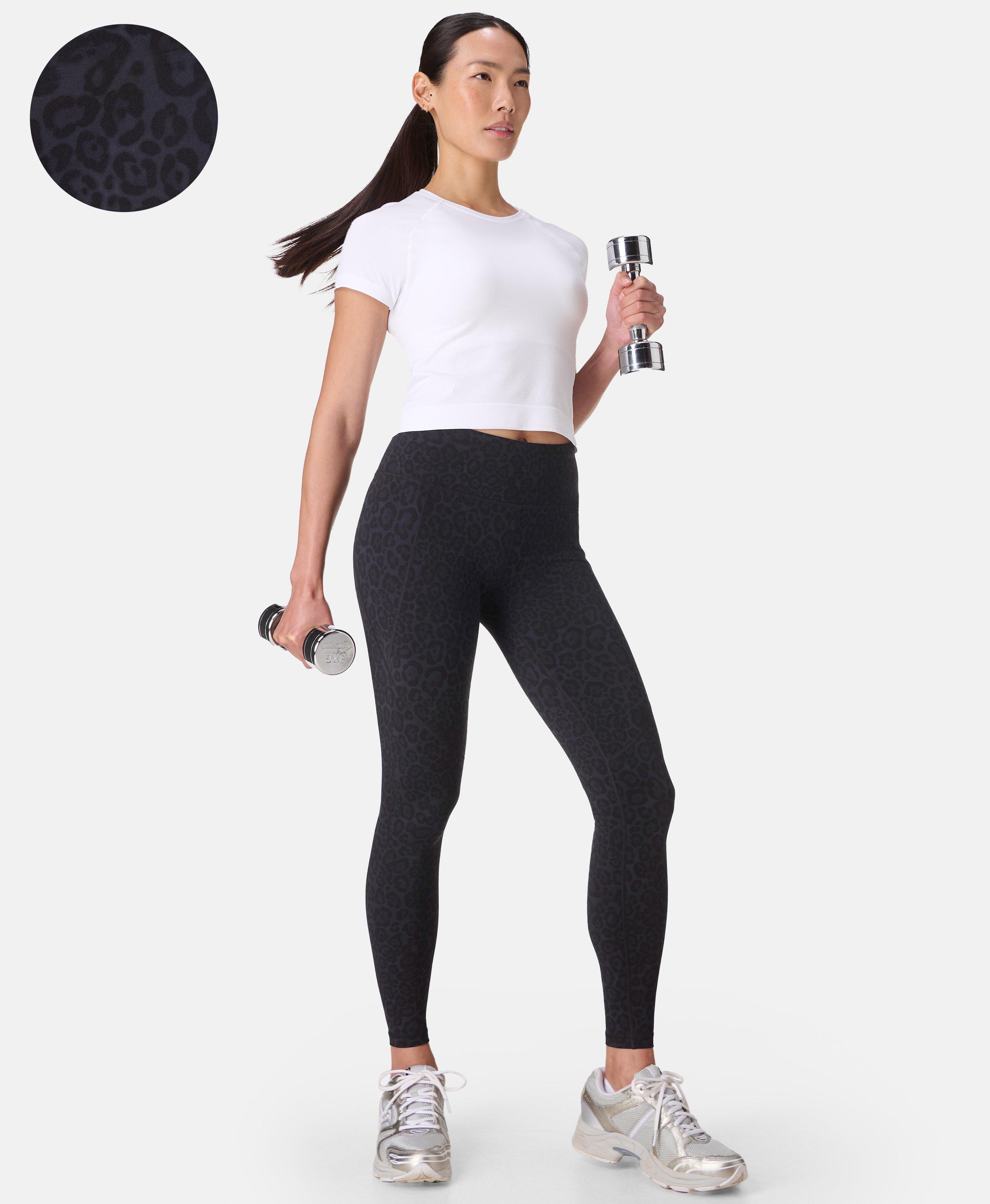 Leggings Sweaty Betty Power Full Length – Stampa Sbiadita Nero, Taglia Small