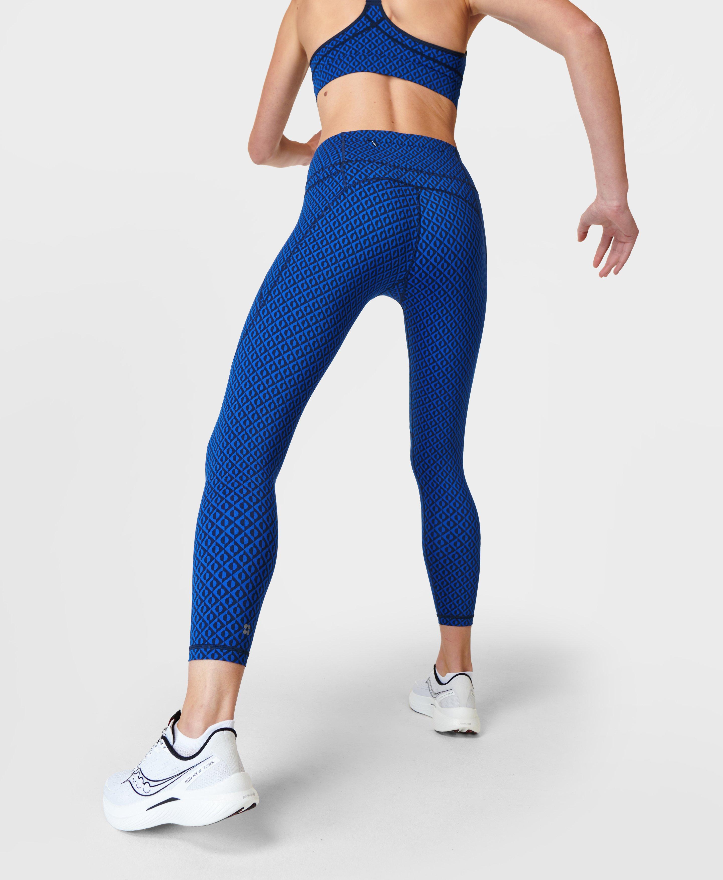 Power Workout Leggings - Blue Apex Geo Print, Women's Leggings