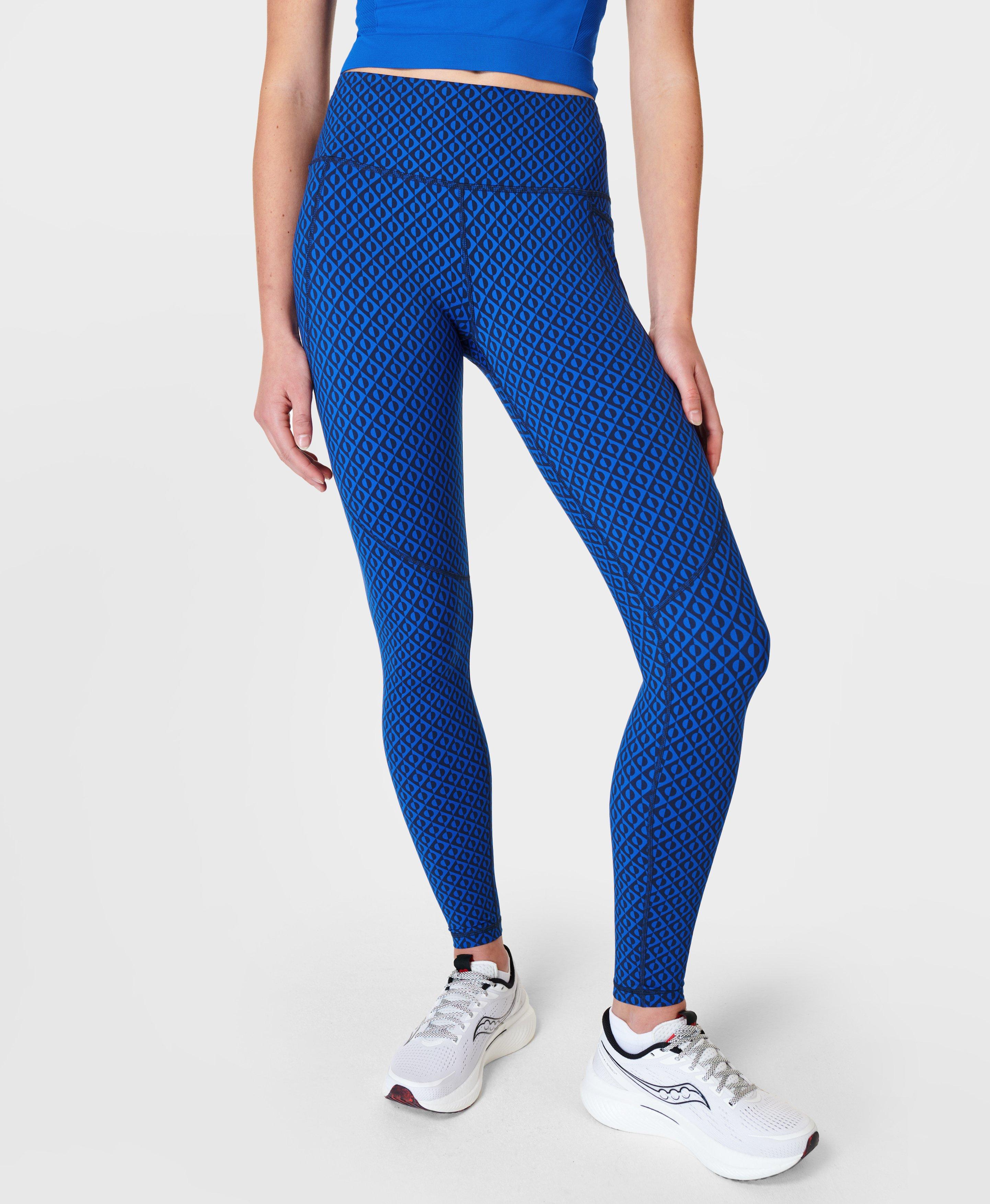 Blue Geo Workout High Waisted Legging