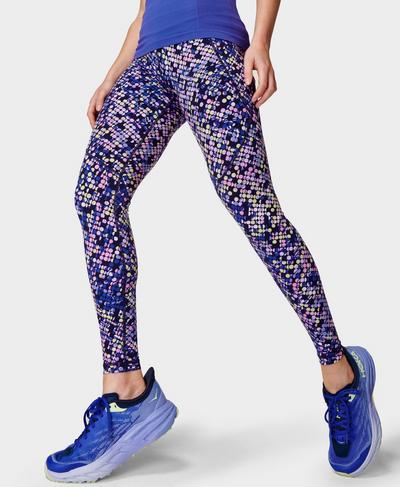 Power Gym Leggings , Blue Dot Diffuse Print | Sweaty Betty