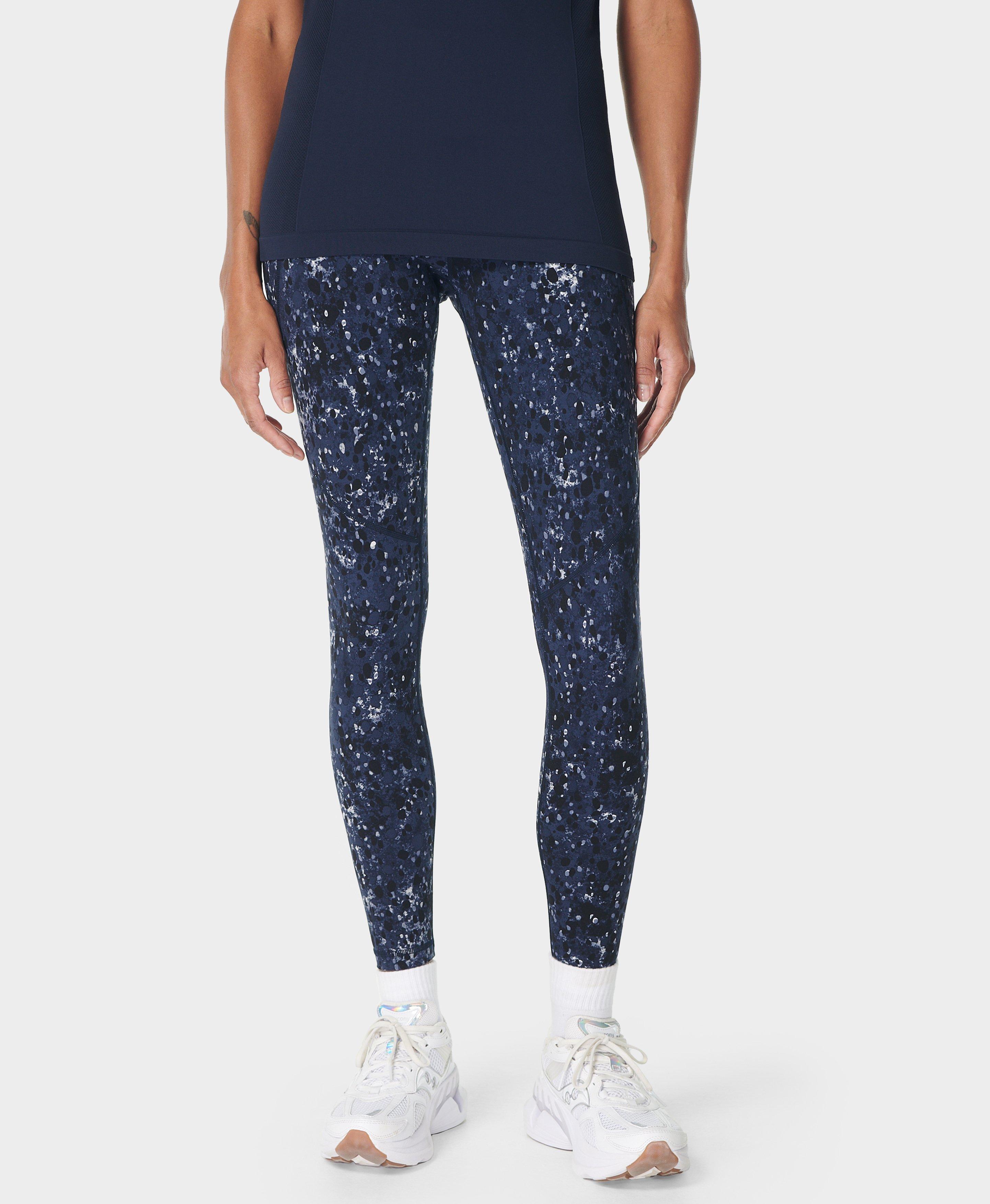 Power Gym Leggings Blue Ebony Print Women s Leggings Sweaty Betty