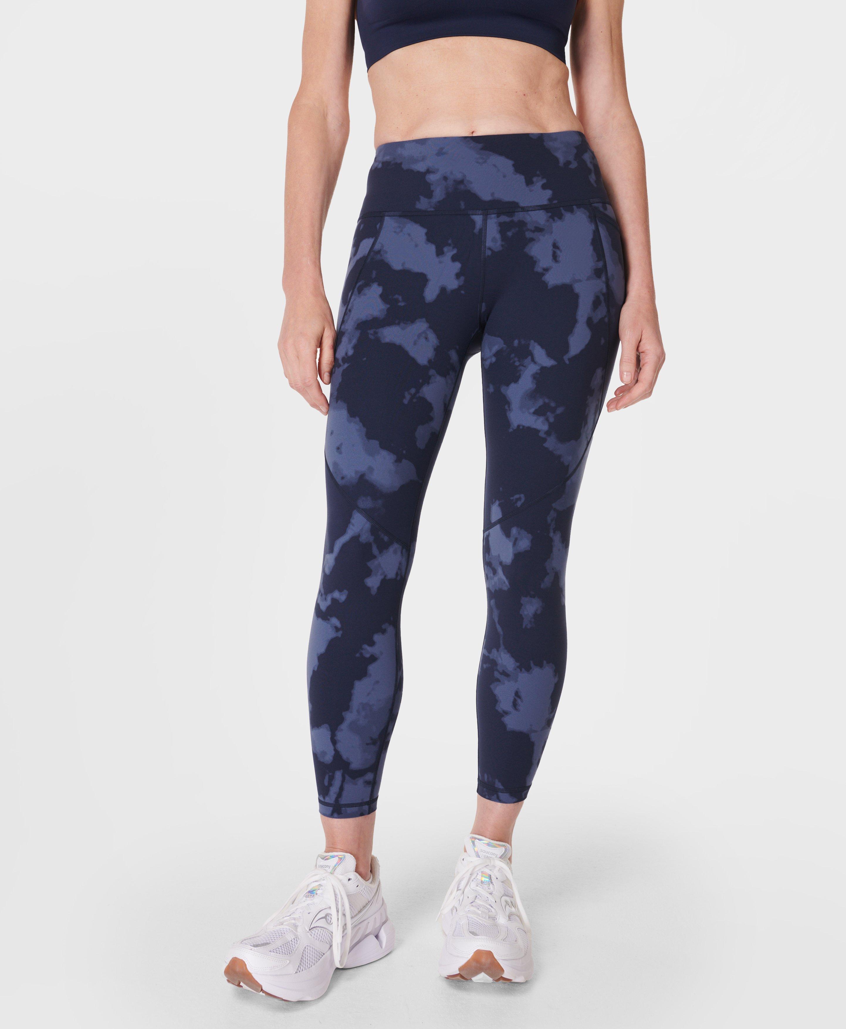 Power Workout Leggings Sb5400a Blue-Fade-Print