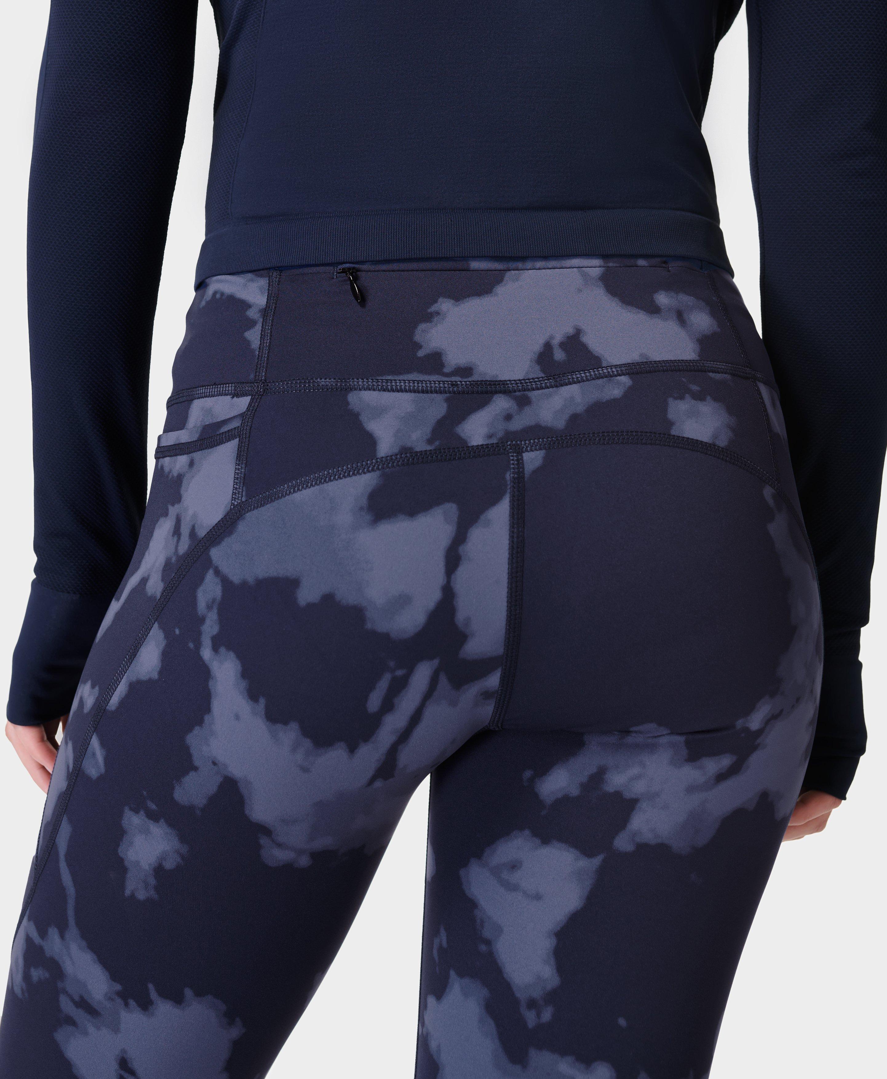 NEW - Sweaty Betty - The Power 7/8 Leggings, Beetle Blue Interlock, XXS -  $100