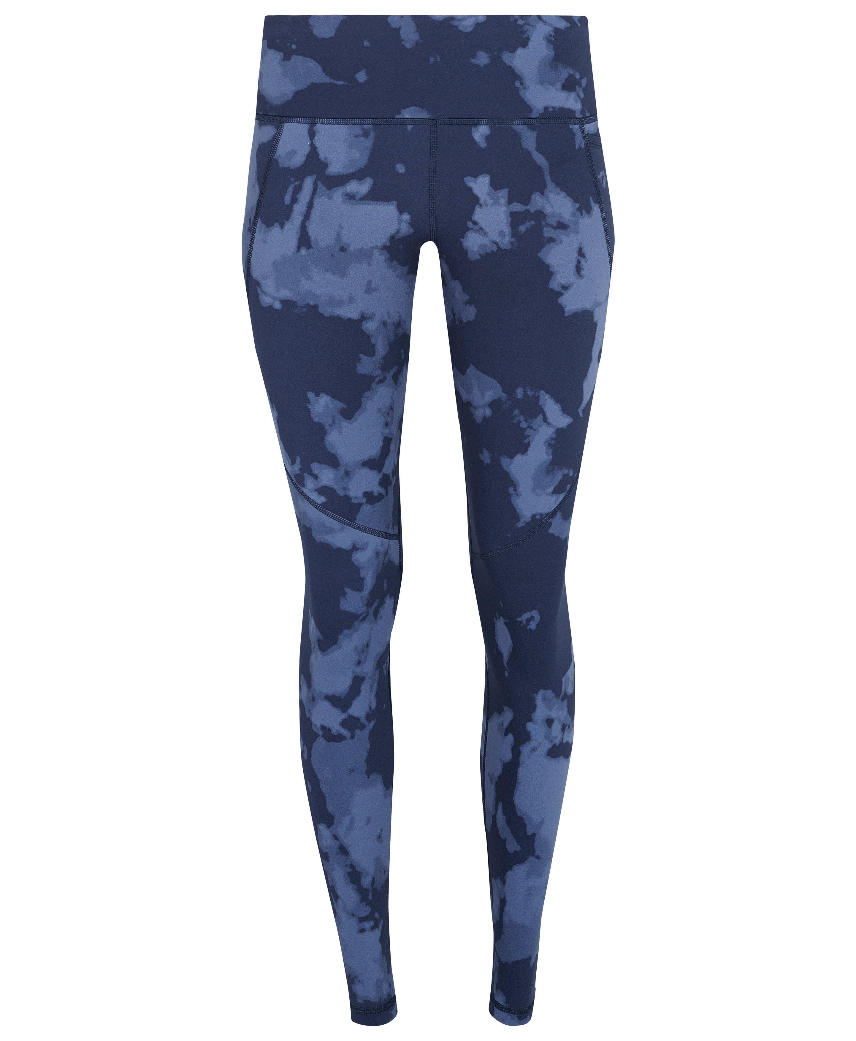 Power Workout Leggings - Blue Illuminate Floral Print