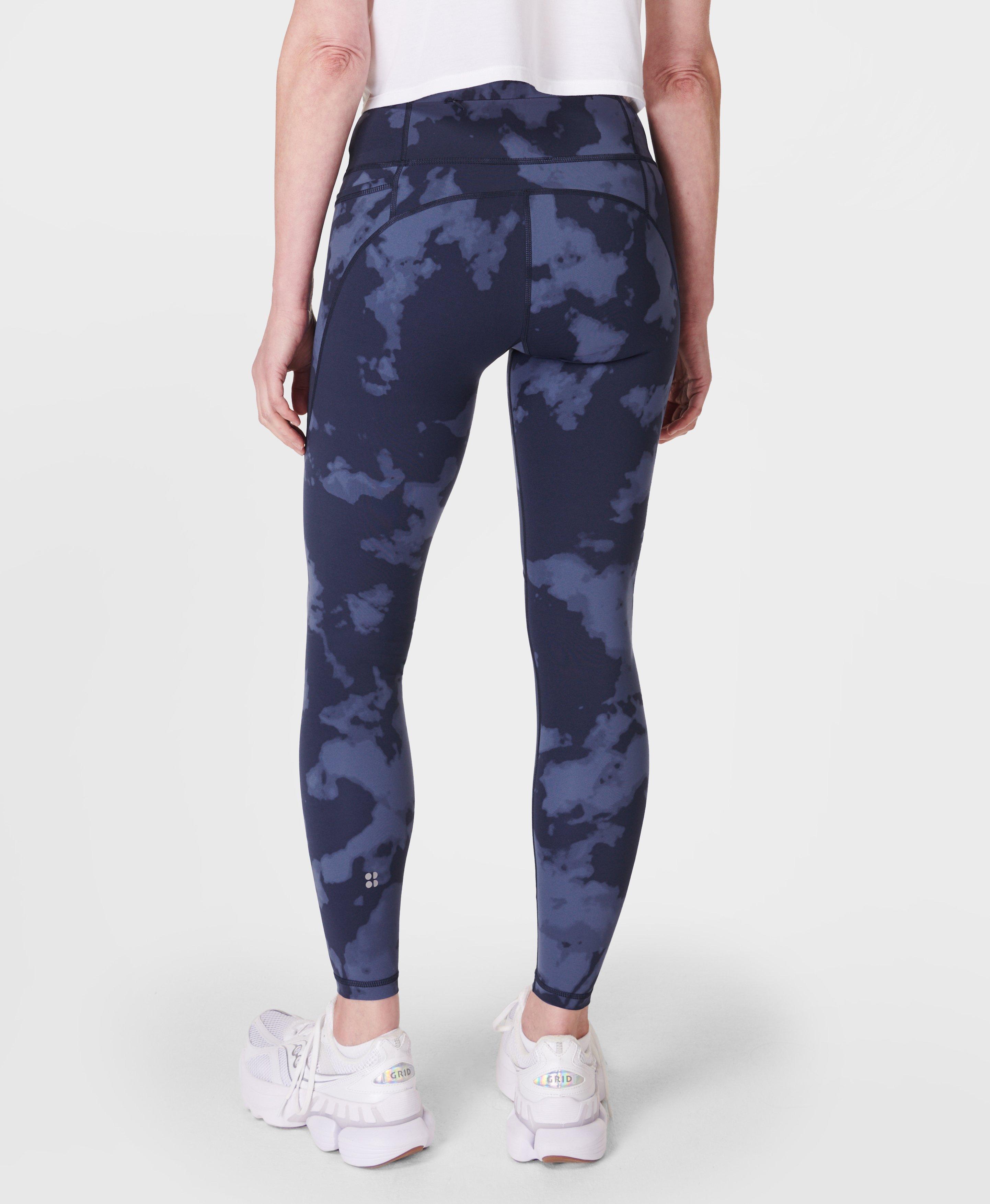 GUERRA LEGGING NOLI Yoga Blue Camo print Workout pants £23.70 - PicClick UK