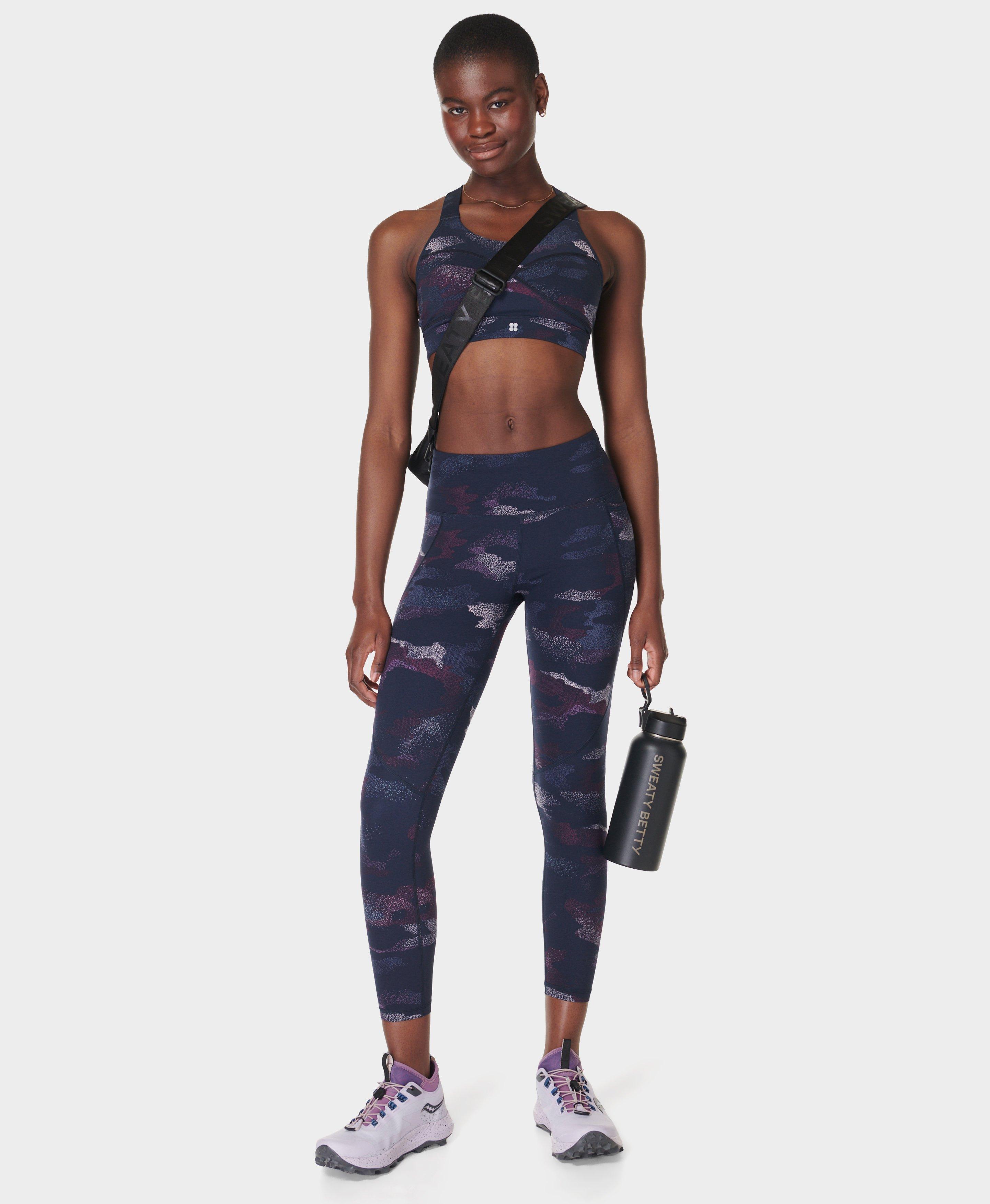 Blue camo workout leggings best sale