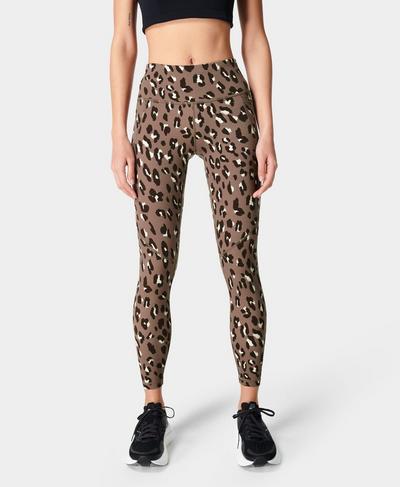 Power 7/8 Gym Leggings , Brown Cheetah Print | Sweaty Betty