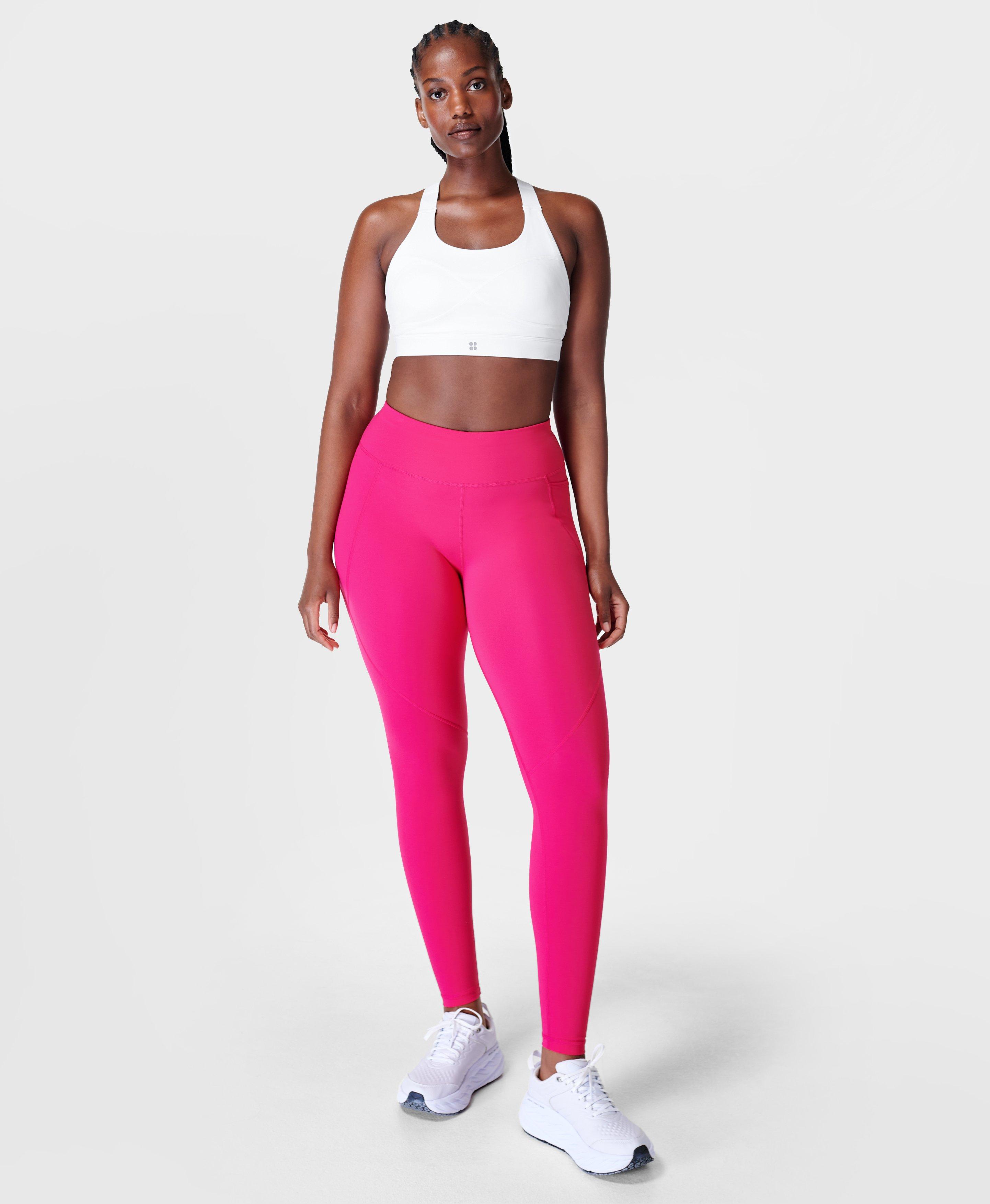 Black and shop hot pink leggings