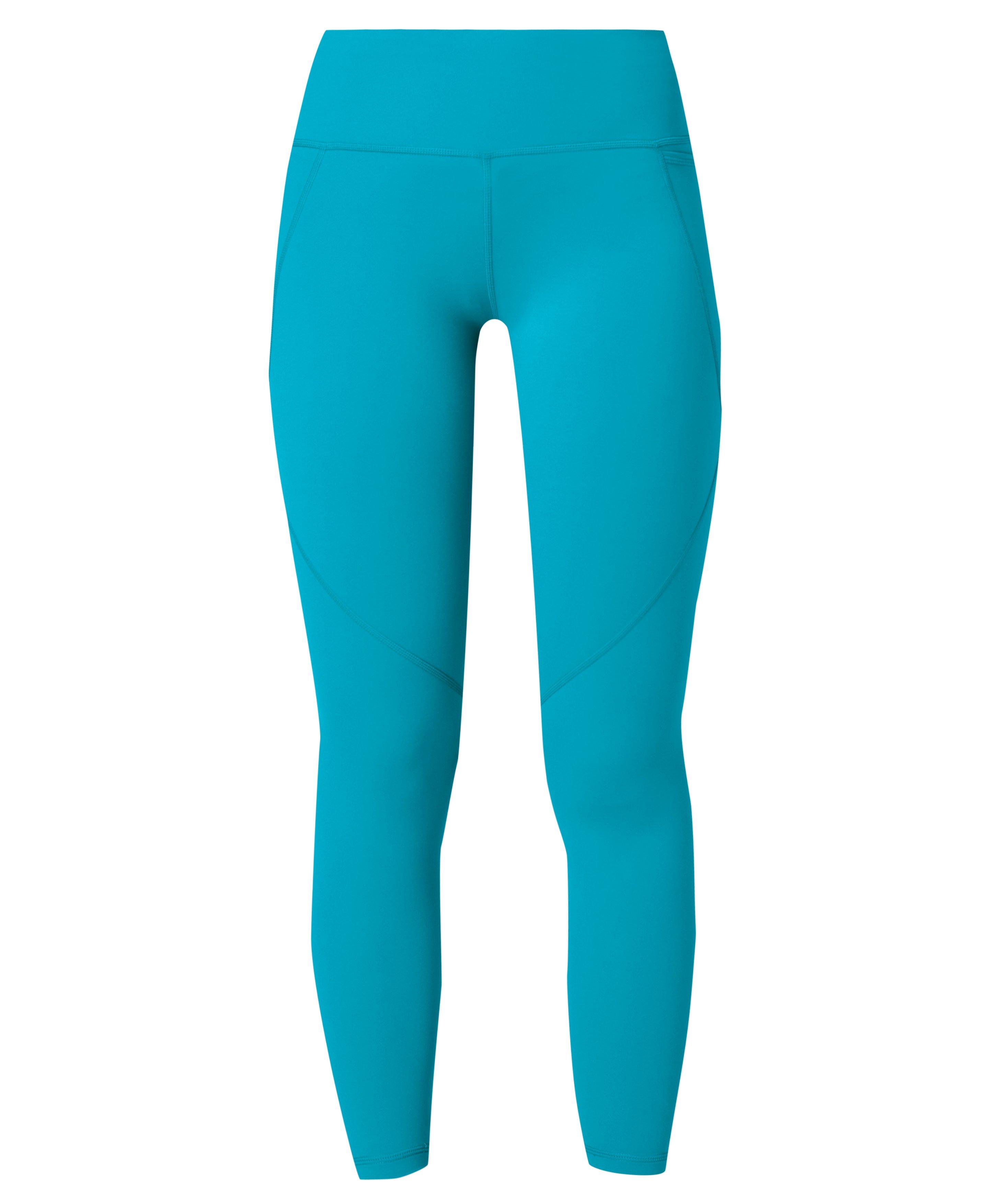 GUESS Women's Active Stretch Jersey Logo Tapping Leggings, Midday Blue,  Large at  Women's Clothing store