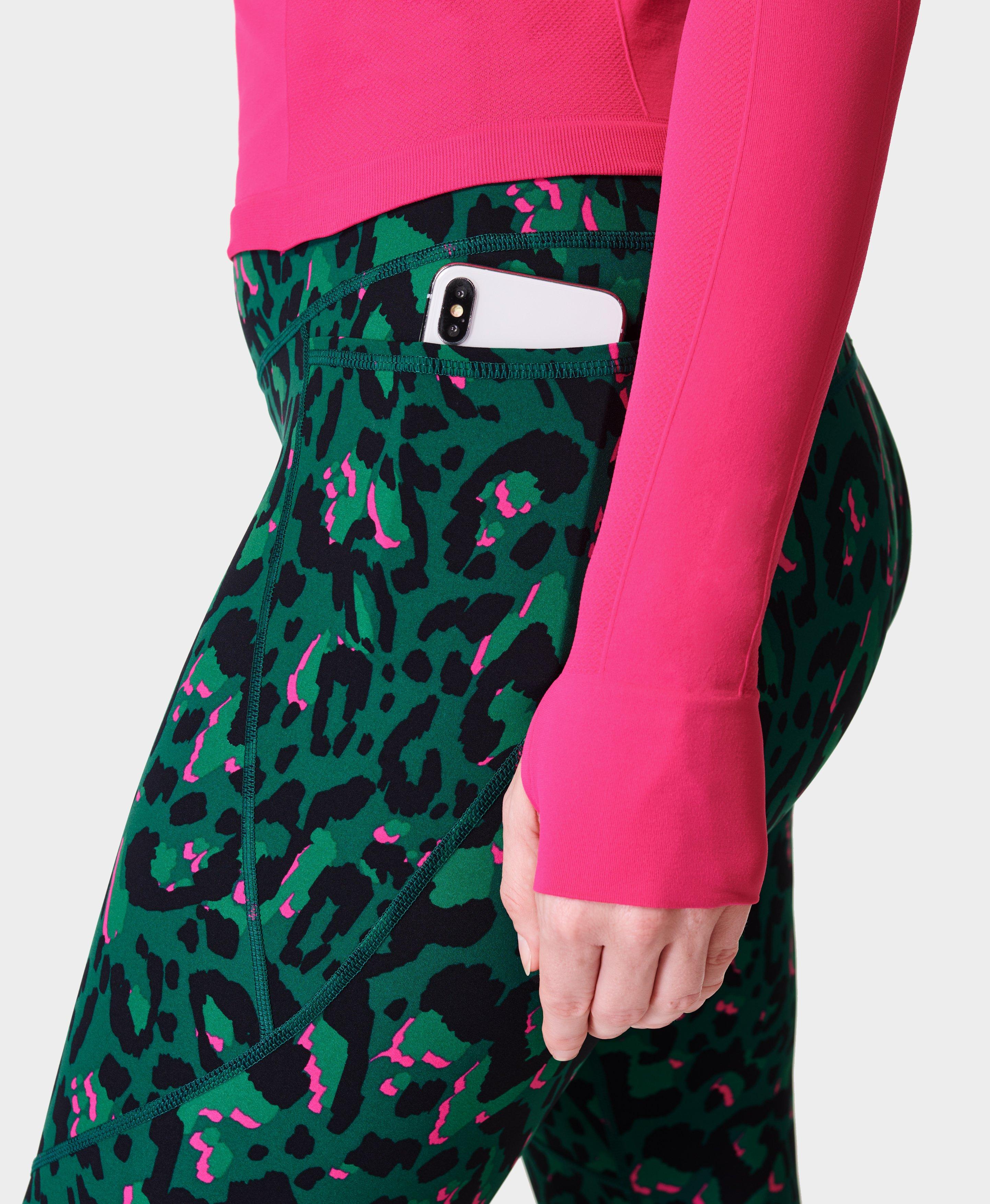 Power Gym Leggings - Green Luxe Floral Print, Women's Leggings