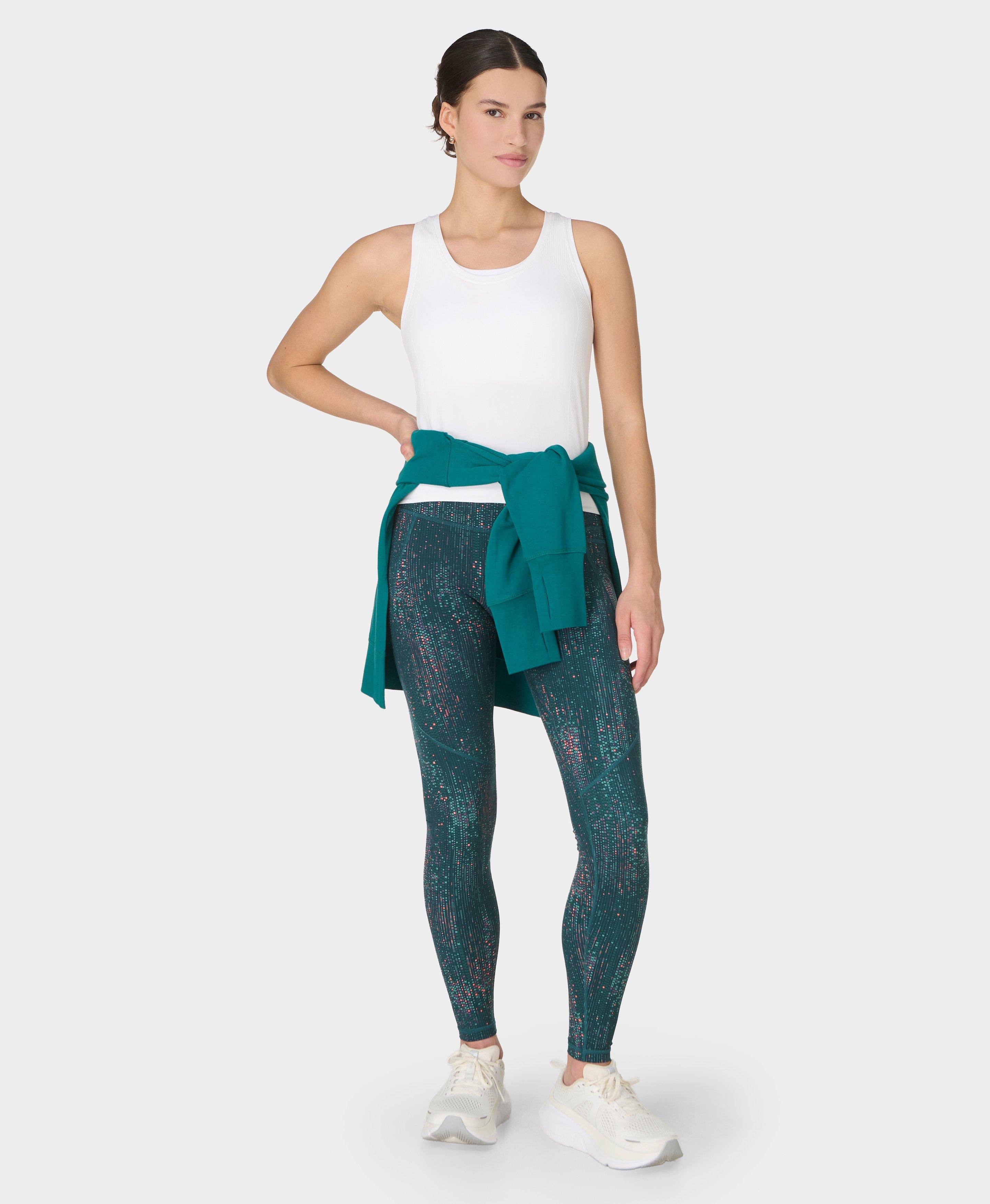 Power Workout Leggings - Green Code Print | Women's Leggings
