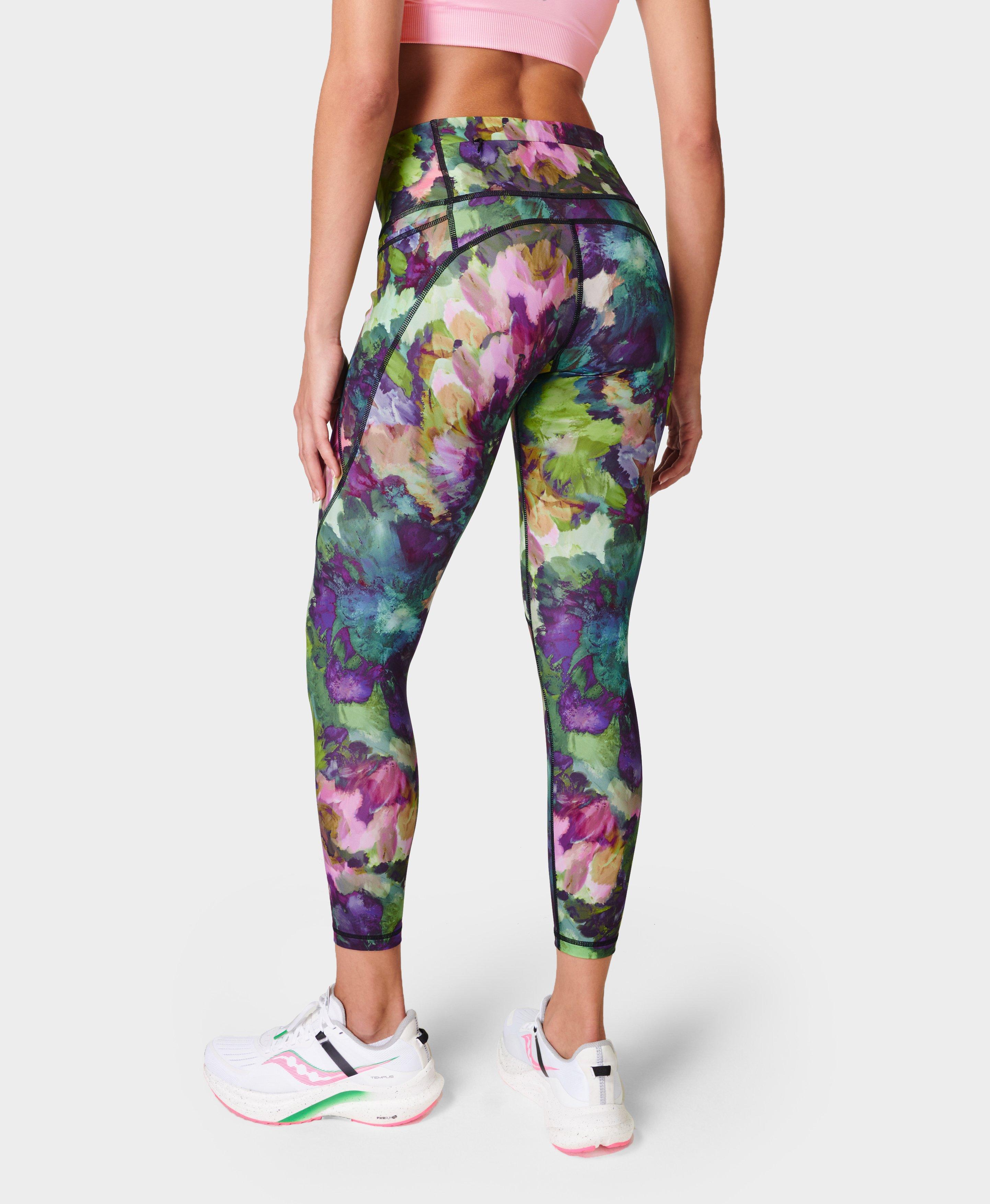 Power 7/8 Gym Leggings - Green Luxe Floral Print