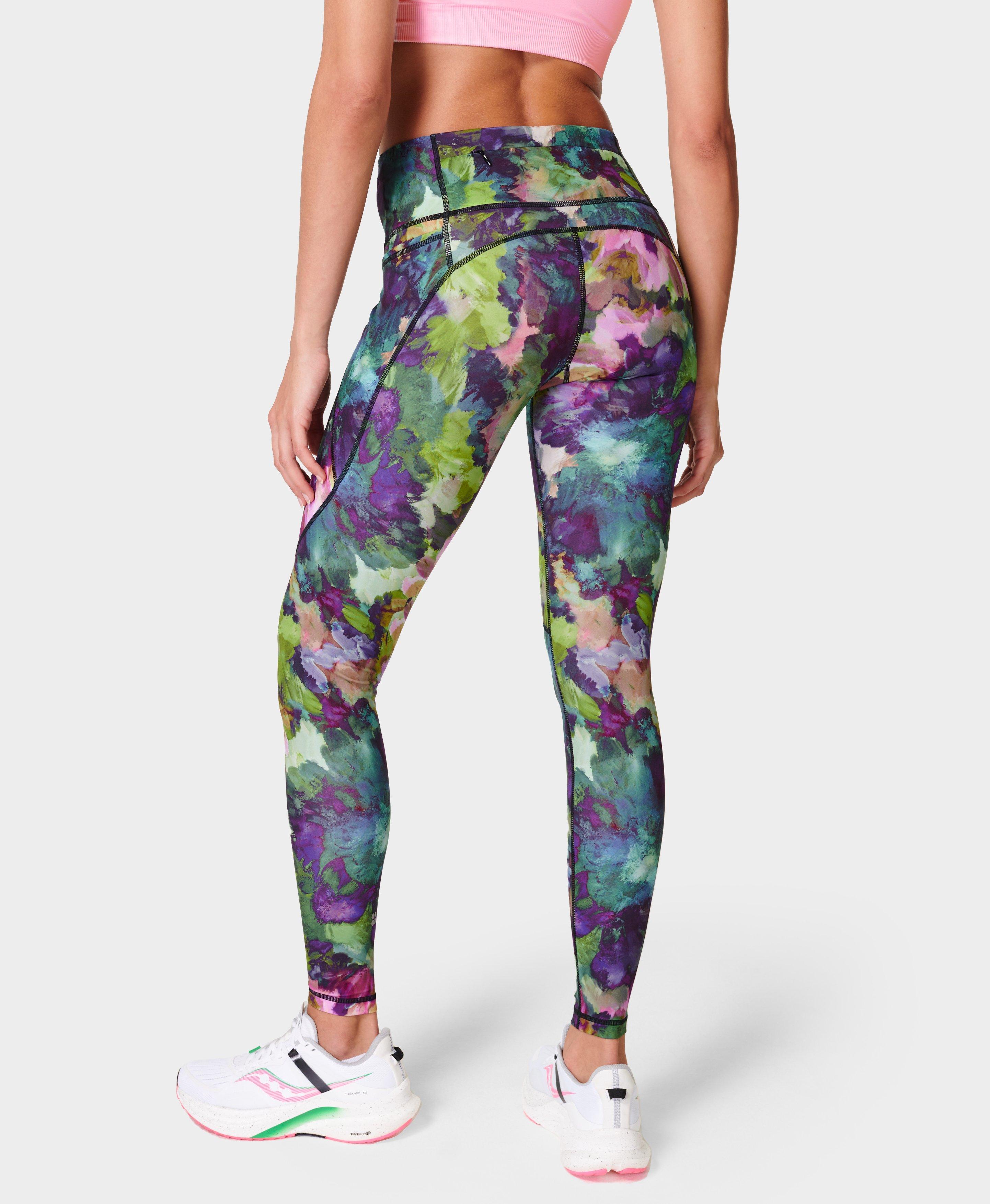 Power Workout Leggings - Green Luxe Floral Print