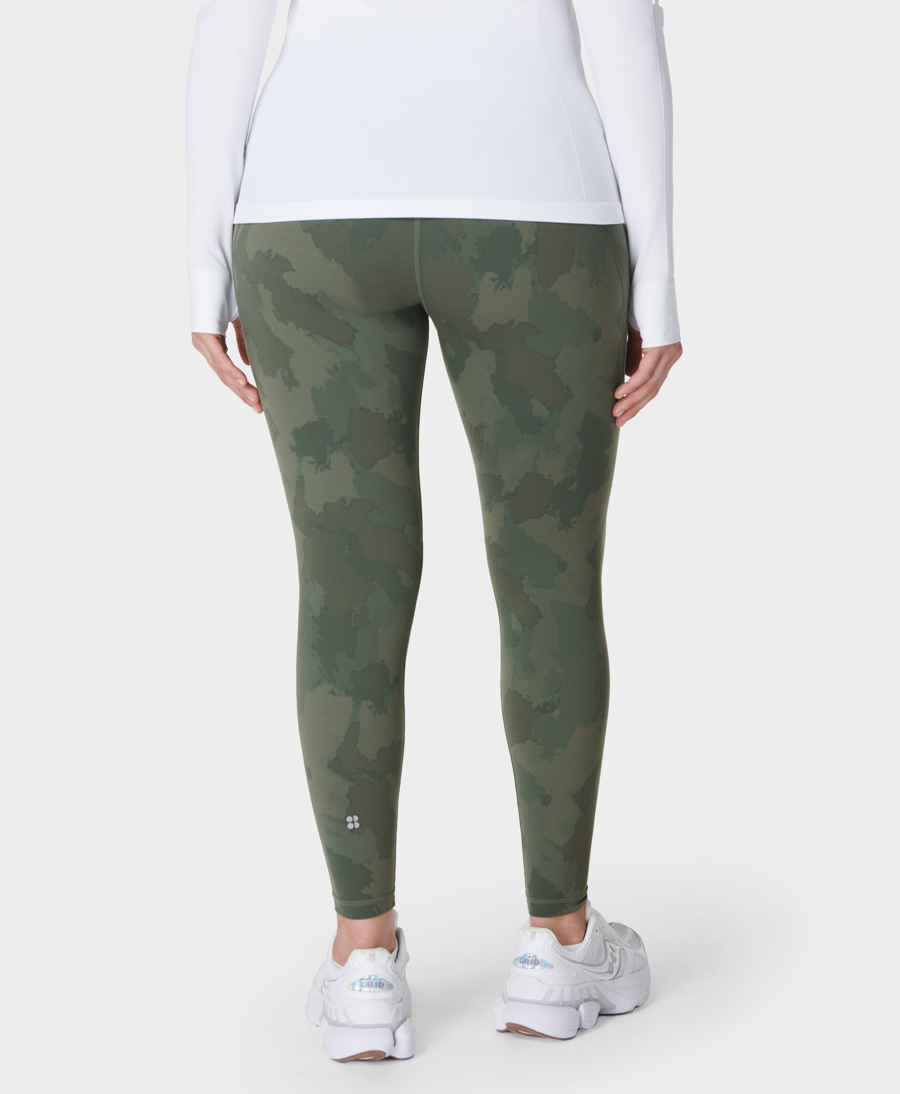  Womens Workout Leggings 25 High Waist Running Pants Yoga Tights  Gym Athletic Pant Women Small Green Camo