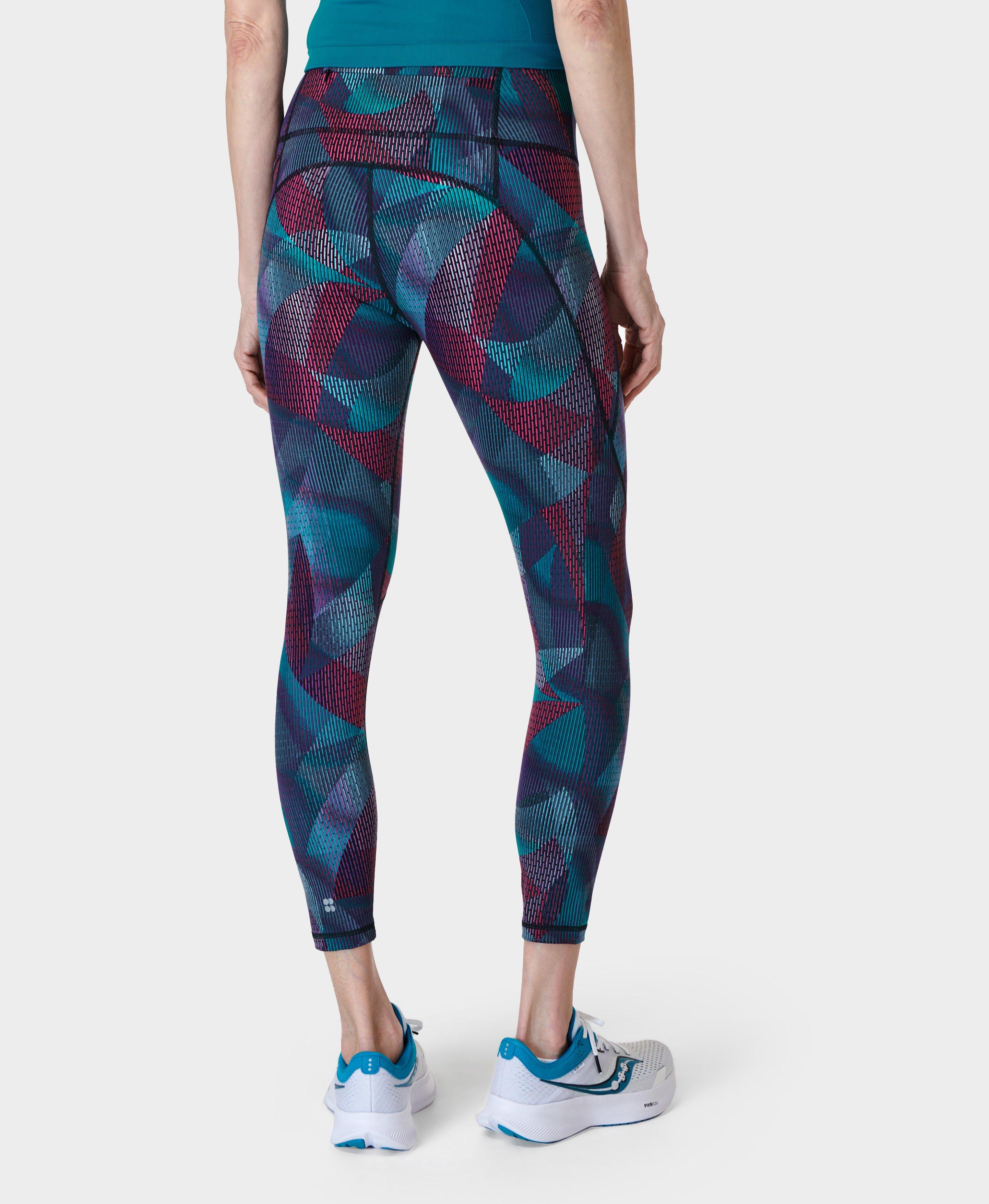 Power 7/8 Workout Leggings - greenditsystarprint