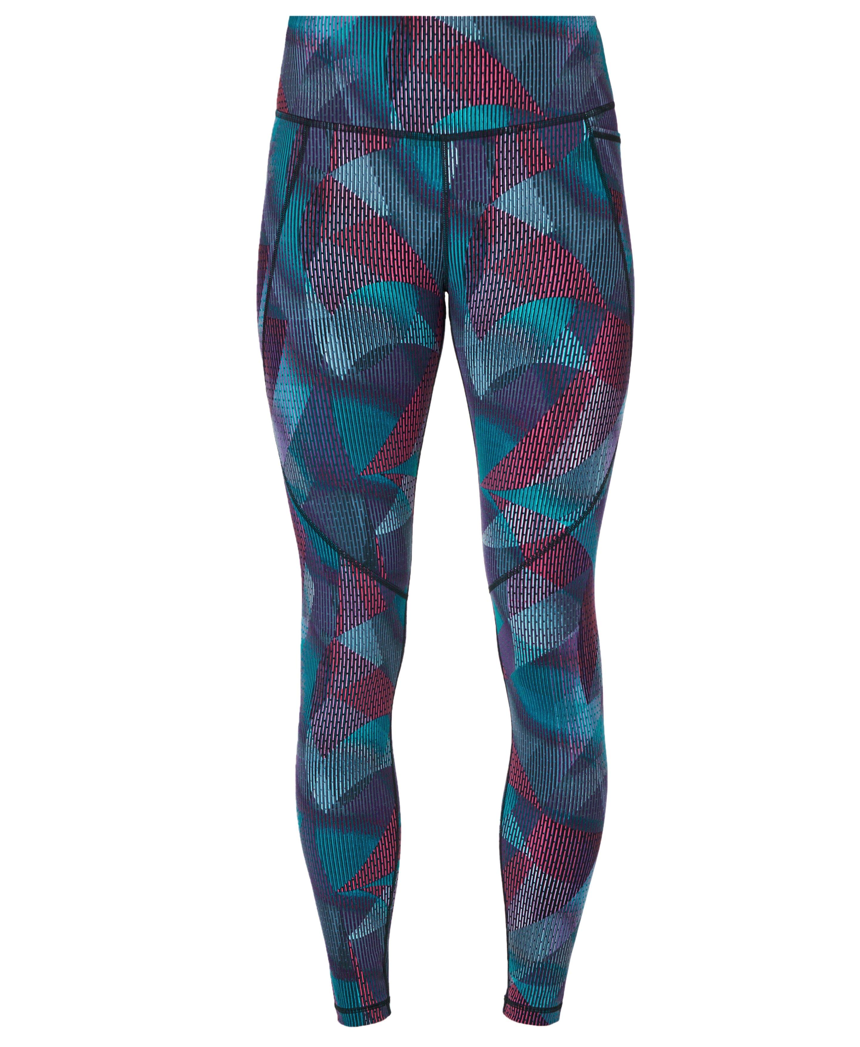 Black Gray Gradient Polygon Pattern Leggings