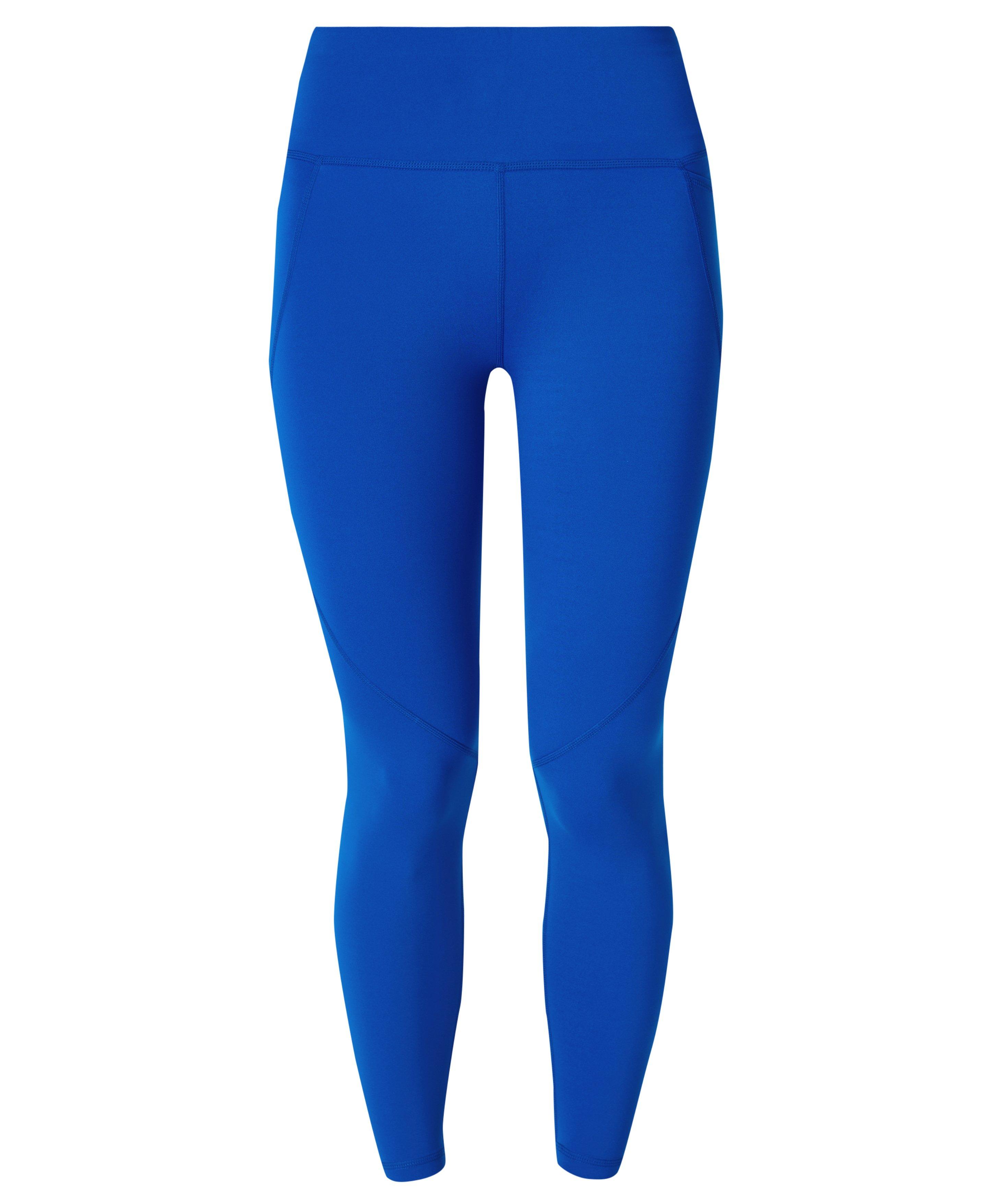 Blue High Rise Leggings - Slate Blue