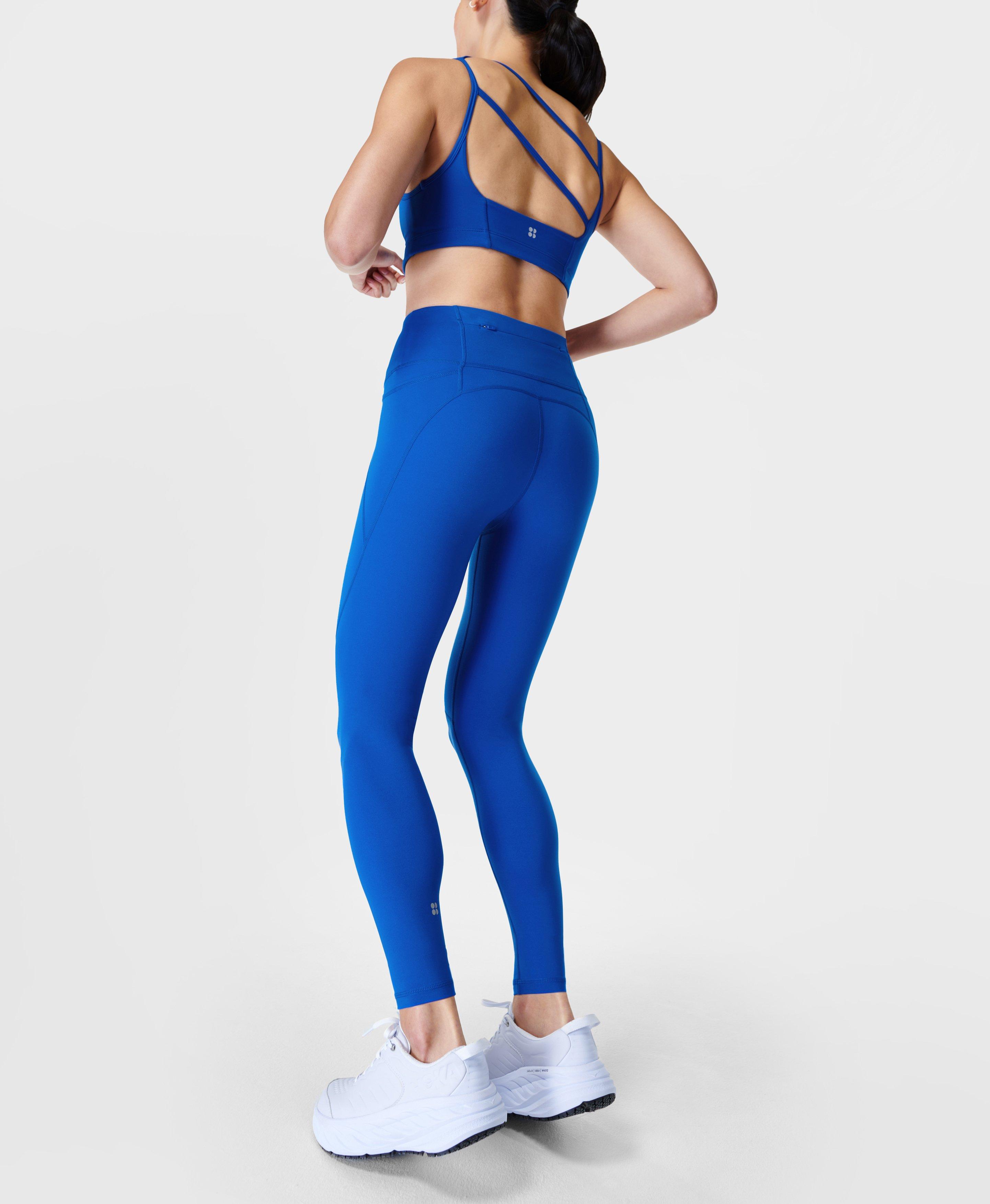 Lucy Powermax Convertible Workout Leggings Blue Side Tie Pants