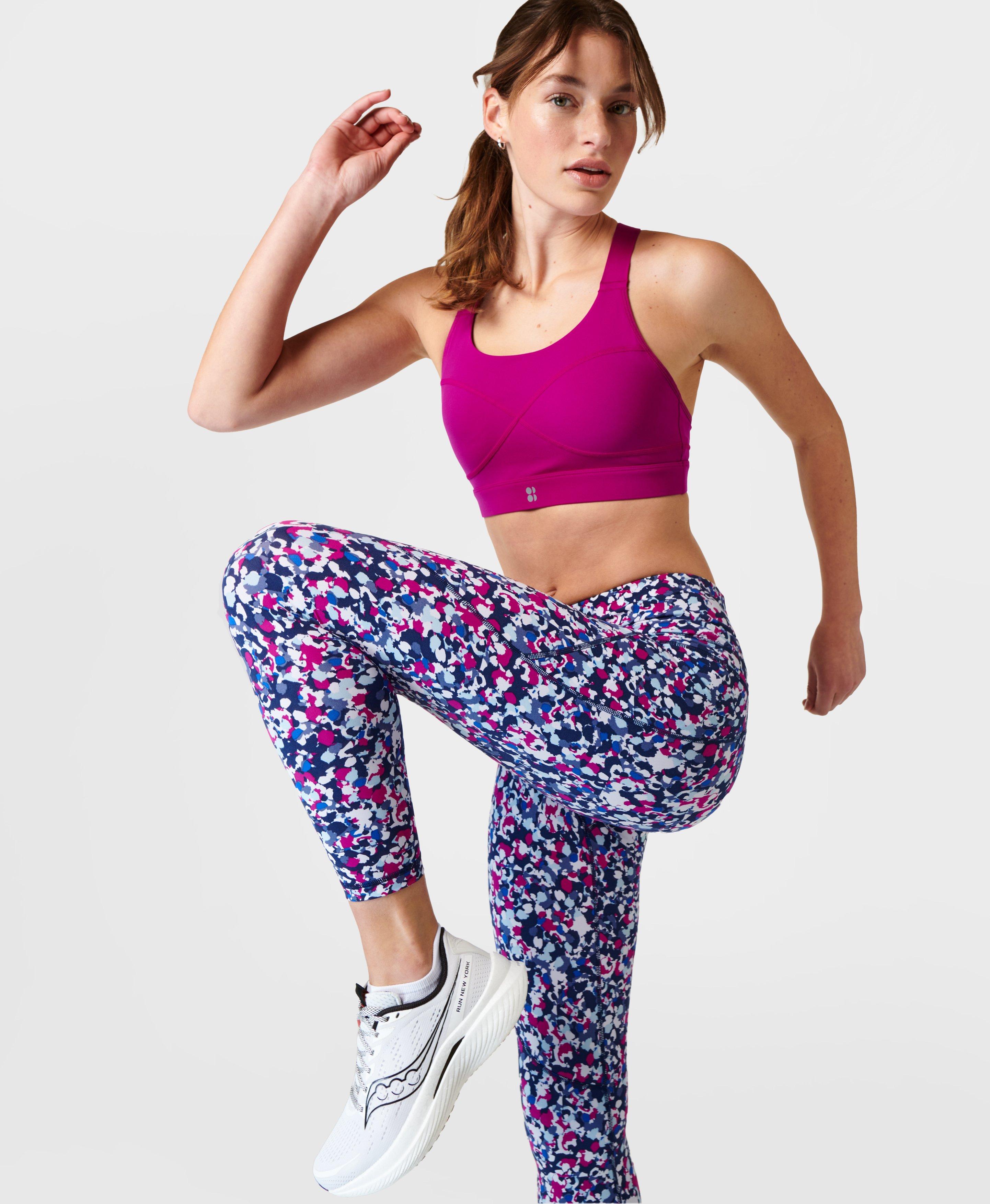 Power 7/8 Gym Leggings - Magenta Purple Dab Print | Women's Leggings ...