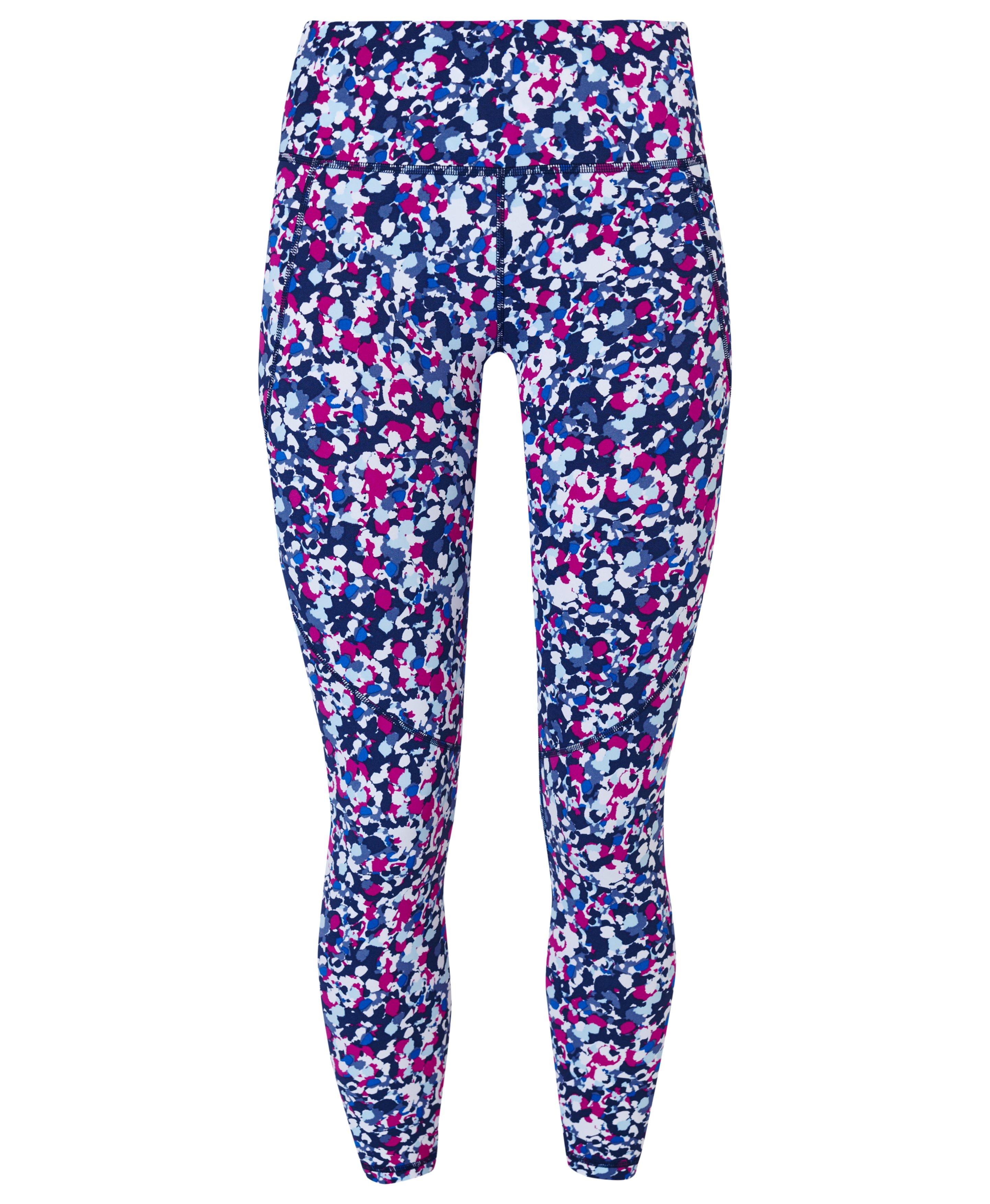 Power Workout Leggings - Magenta Purple Dab Print