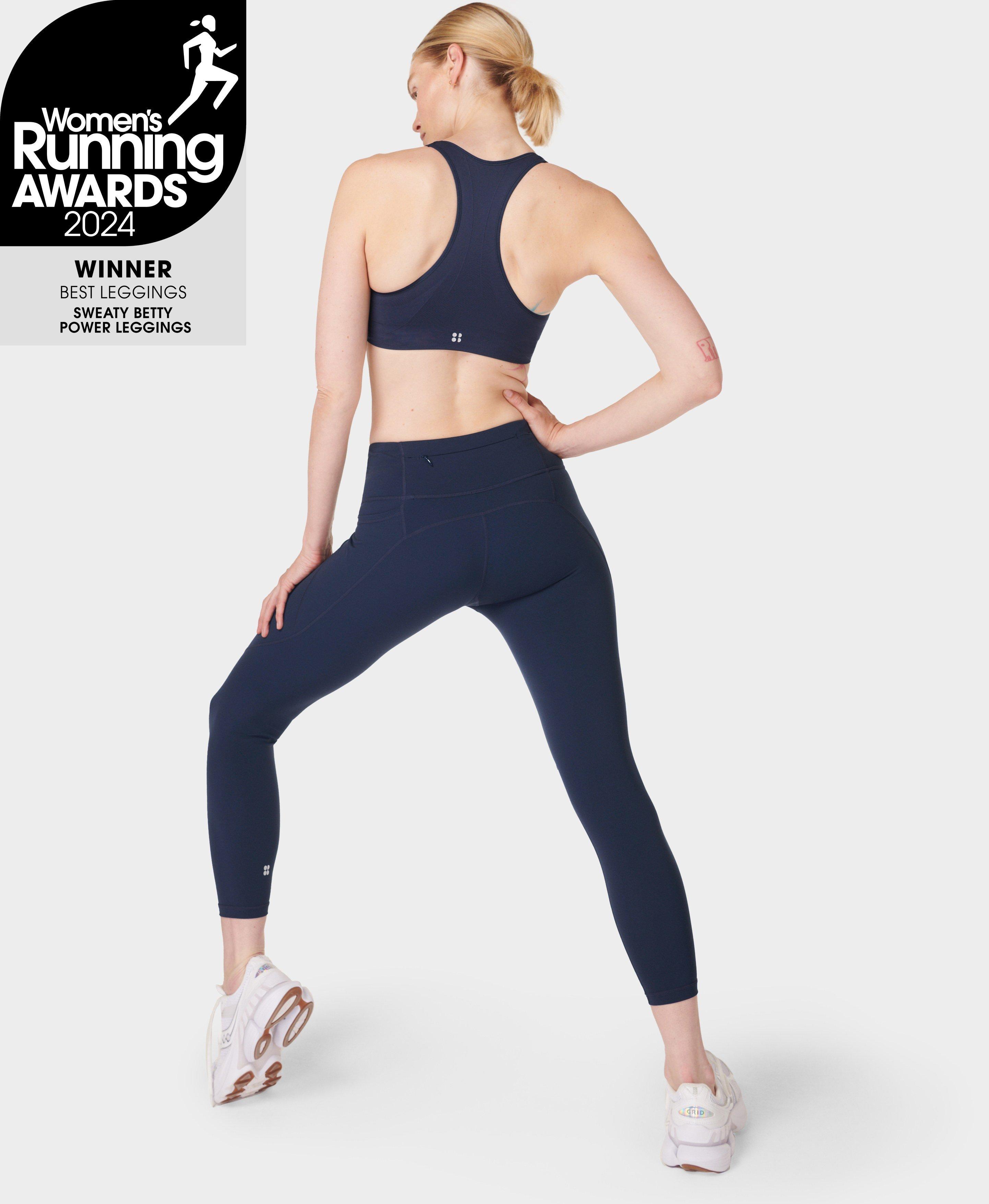 Power 7/8 Workout Leggings, Navy Blue | Sweaty Betty