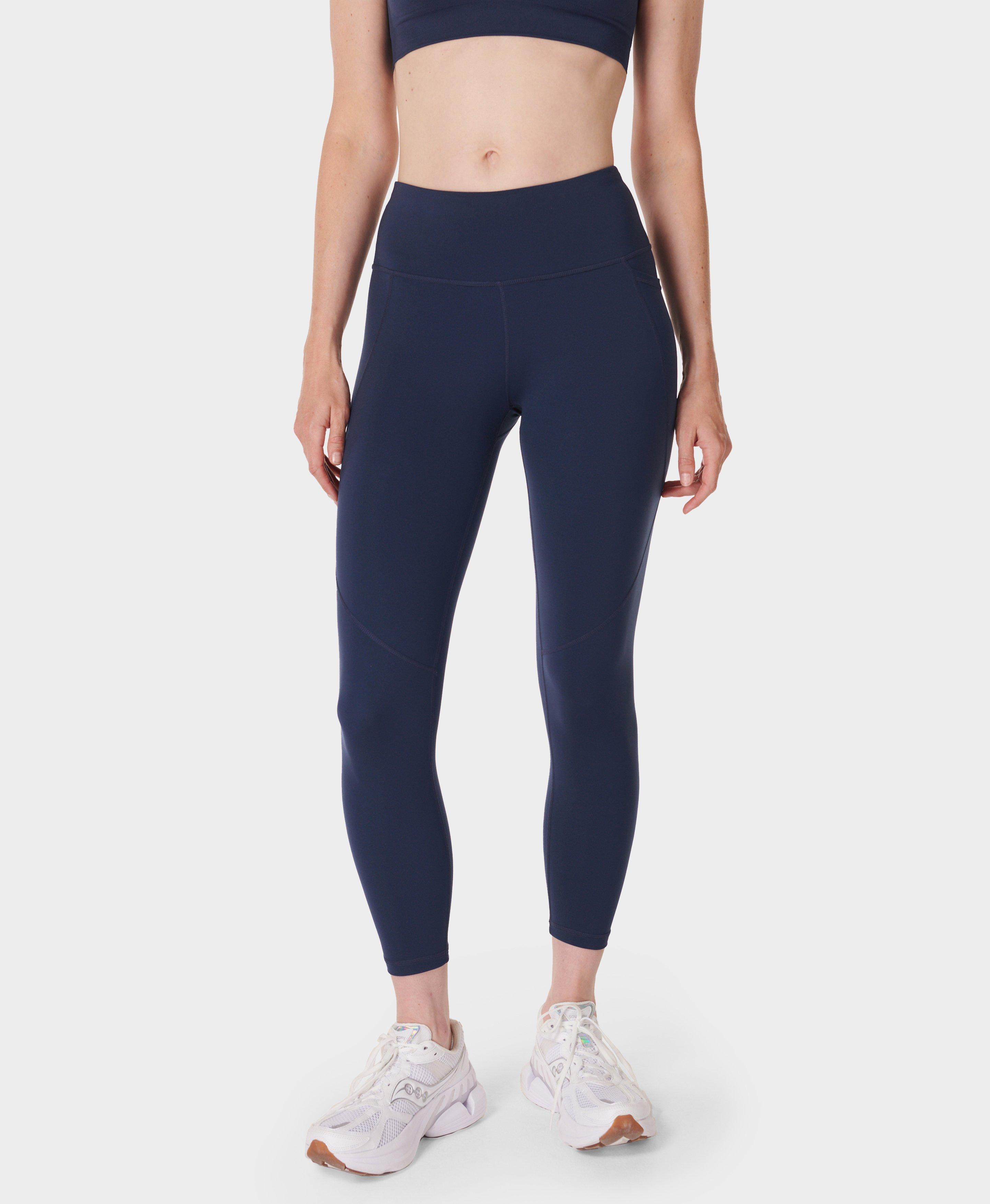 Power 7/8 Gym Leggings - Navy Blue, Women's Leggings