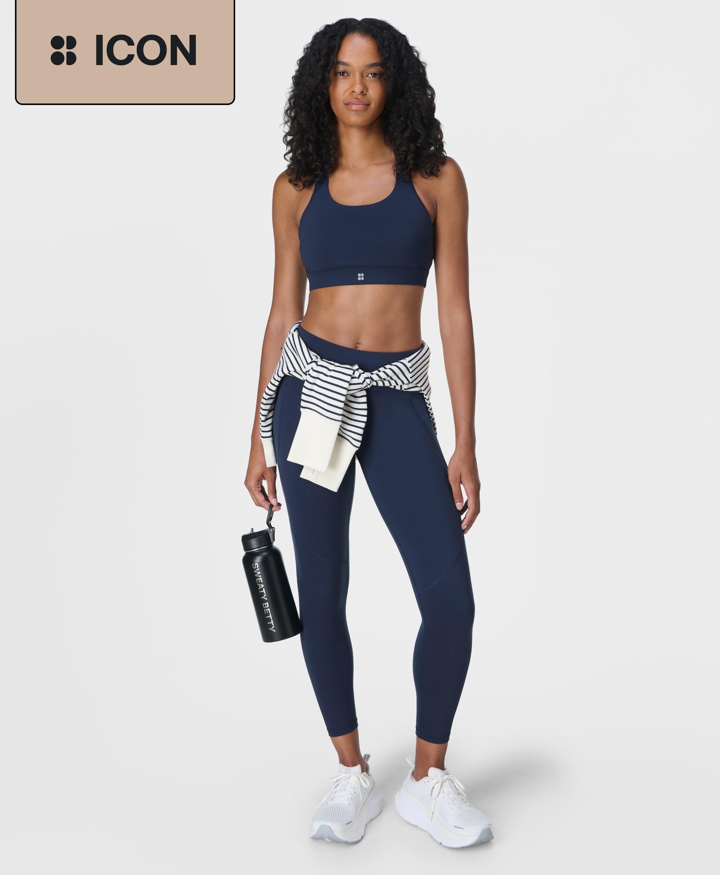 Sweaty Betty Power 7/8 Gym Leggings, Blue, Women's 3XL